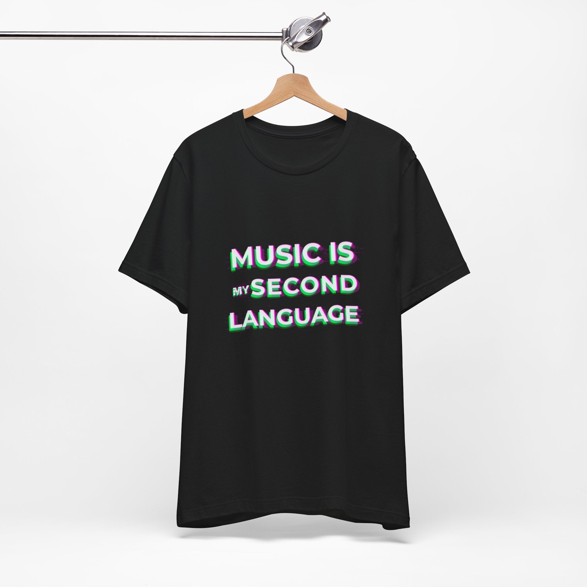 Music is my second language Unisex Tee,Casual Wear Graphic T-shirt