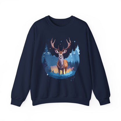 Deer printed Unisex Heavy Blend™ Crewneck Sweatshirt