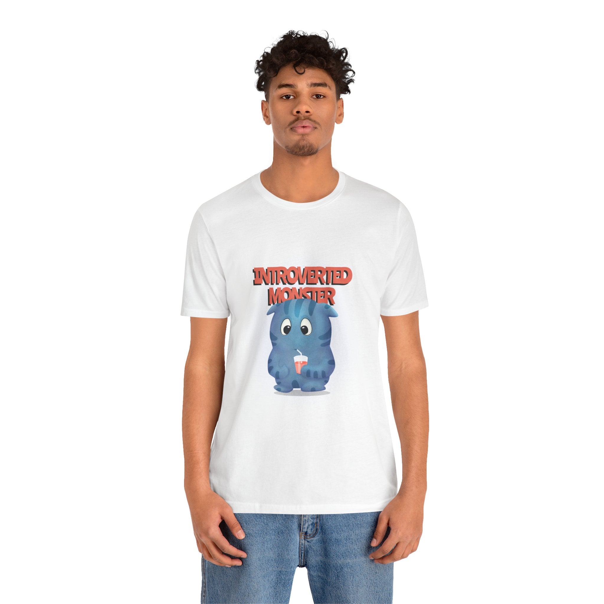 Introverted Monster Short Sleeve Tee - Cute Graphic Tee for Introverts