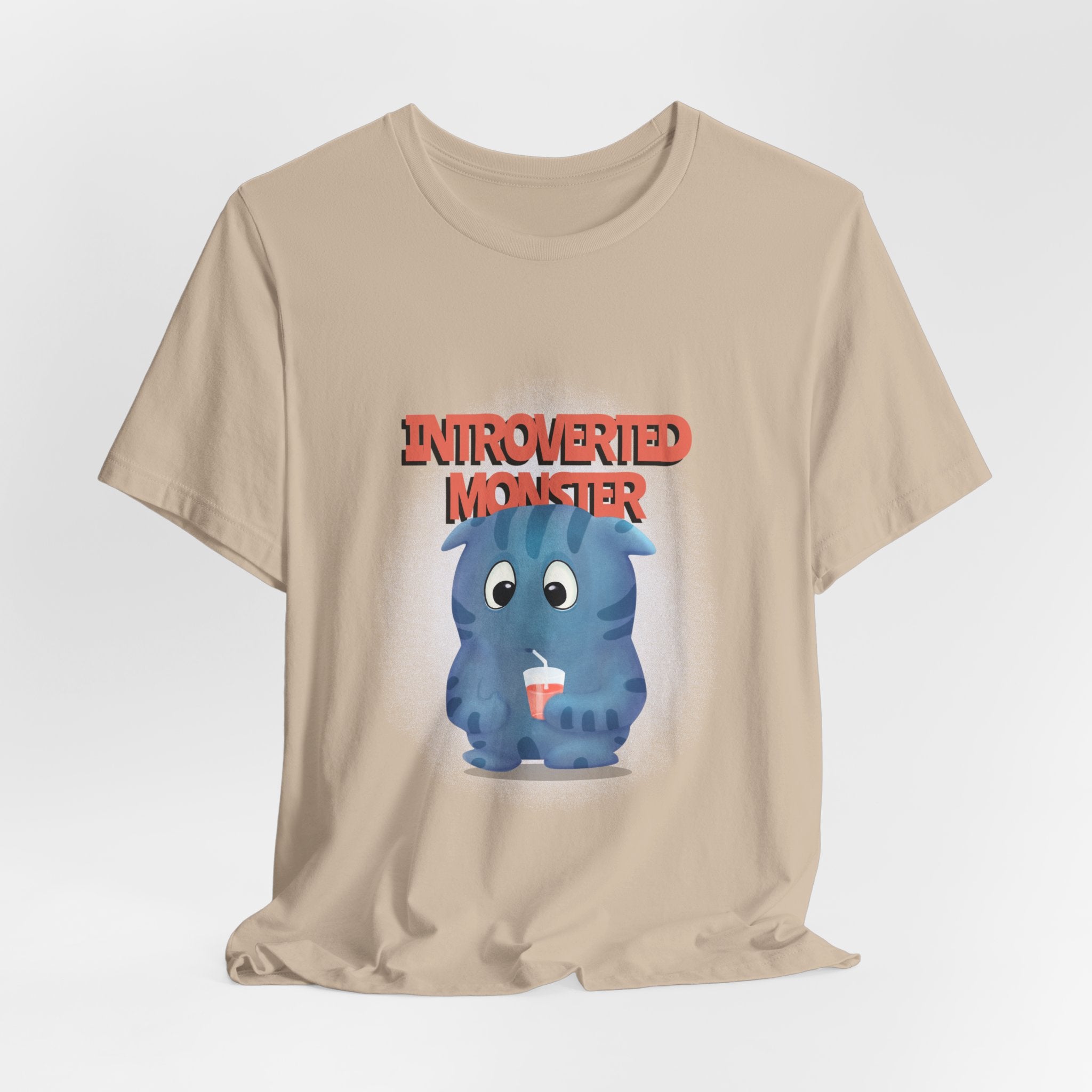 Introverted Monster Short Sleeve Tee - Cute Graphic Tee for Introverts