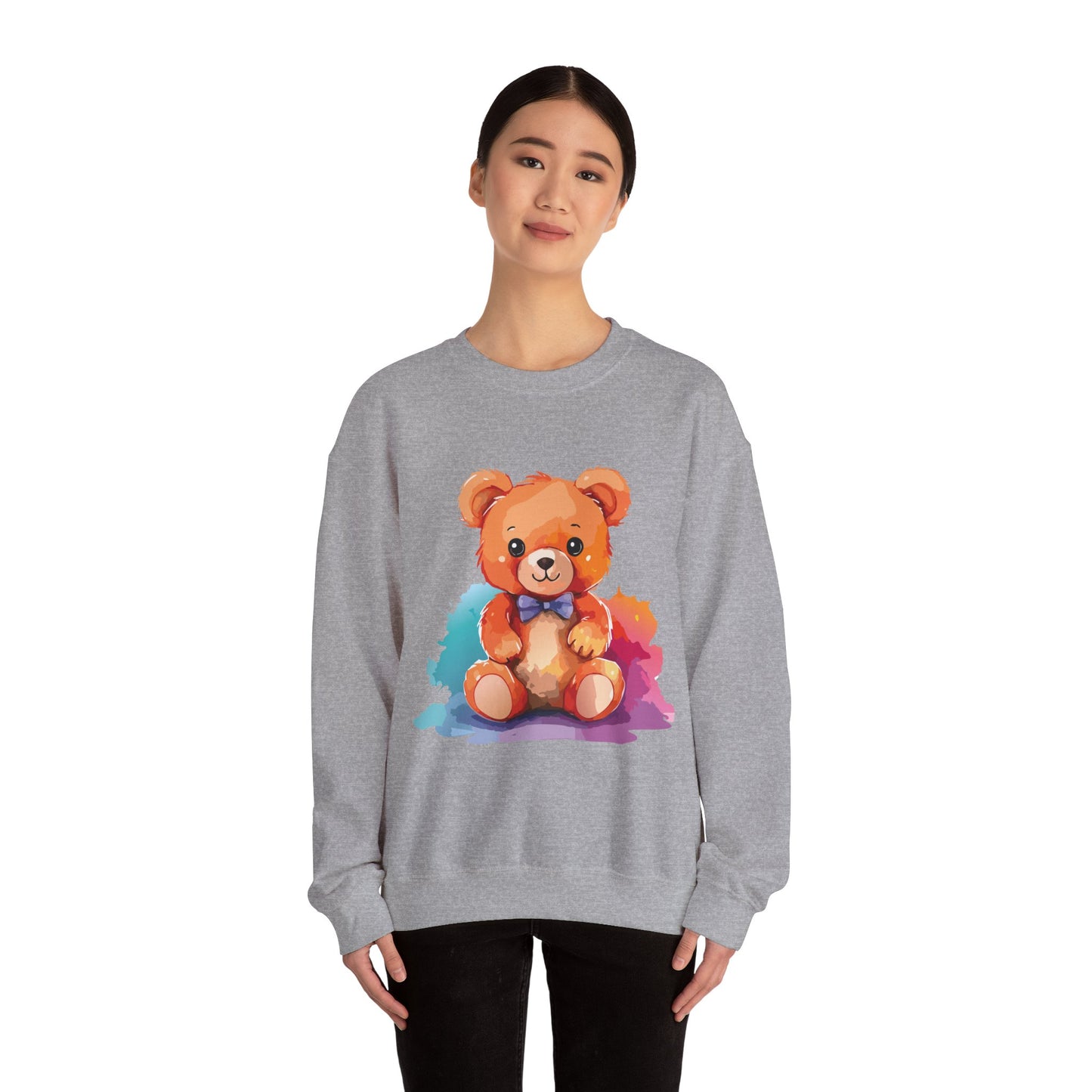 Cute bear printed Unisex Heavy Blend™ Crewneck Sweatshirt