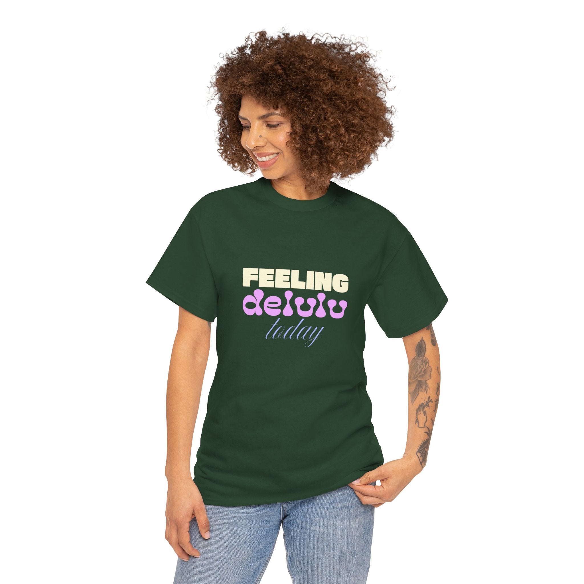 Feeling Delulu today Unisex Heavy Cotton Tee