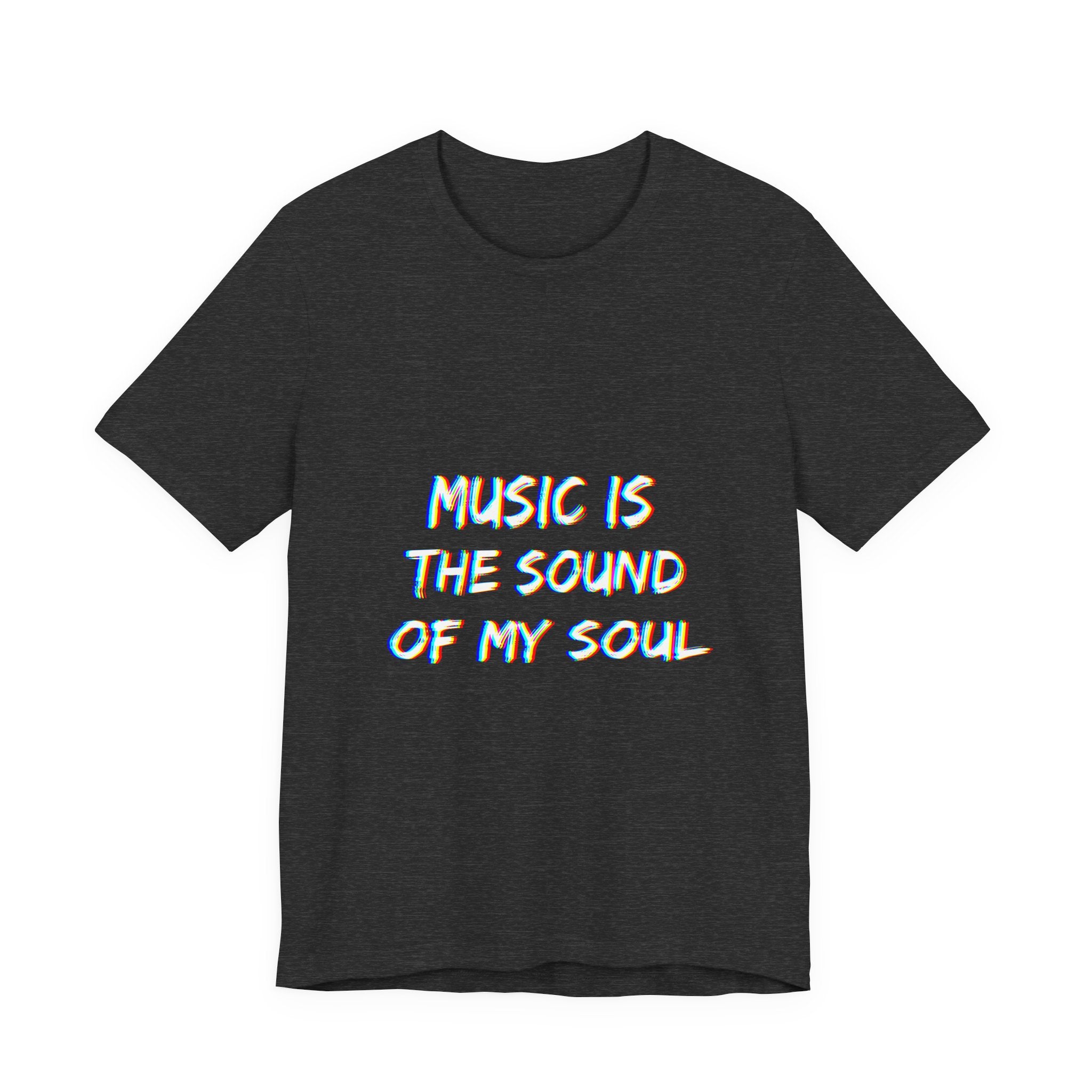 Music is the sound of my soul minimalistic Unisex Tee, Fun Graphic T-Shirt