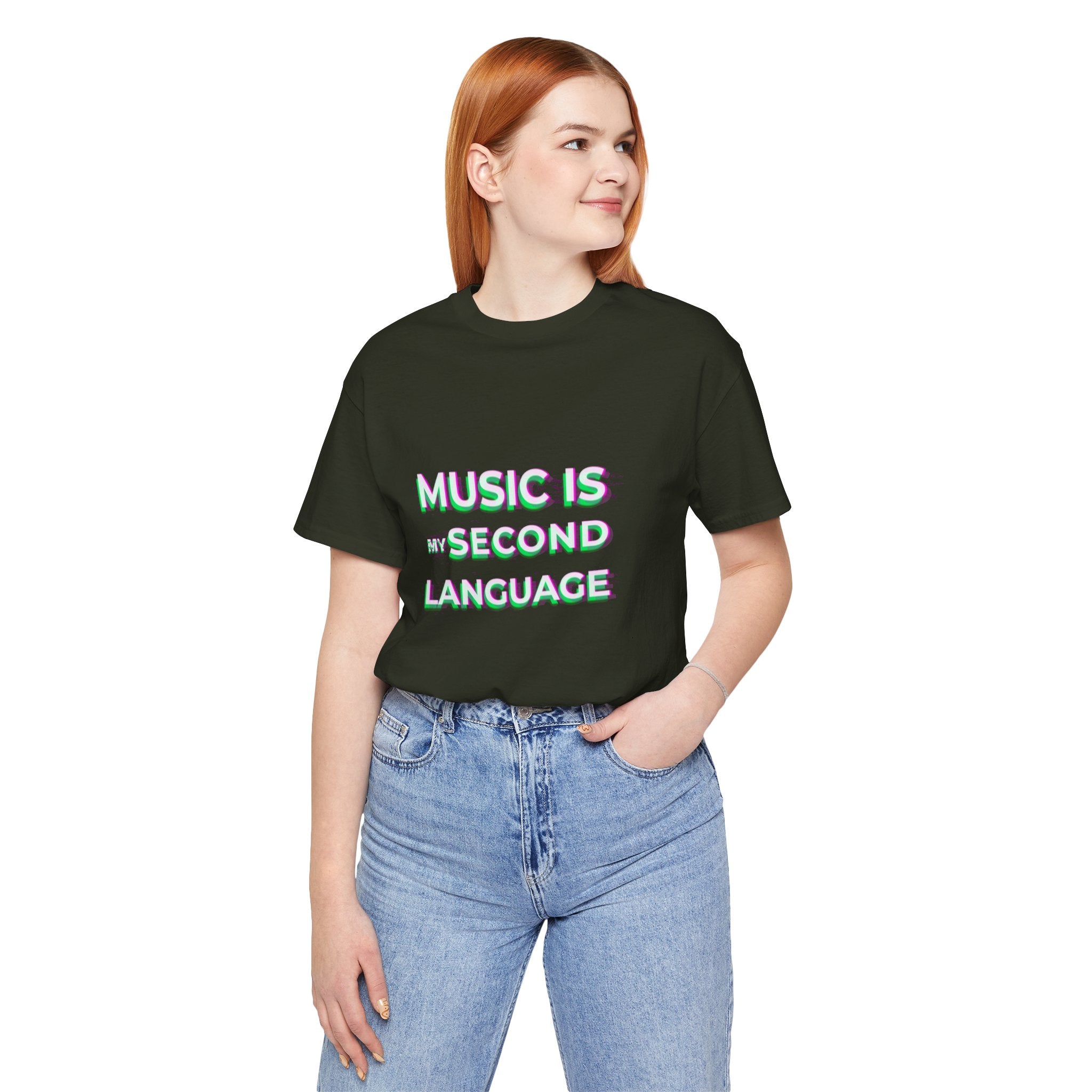 Music is my second language Unisex Tee,Casual Wear Graphic T-shirt