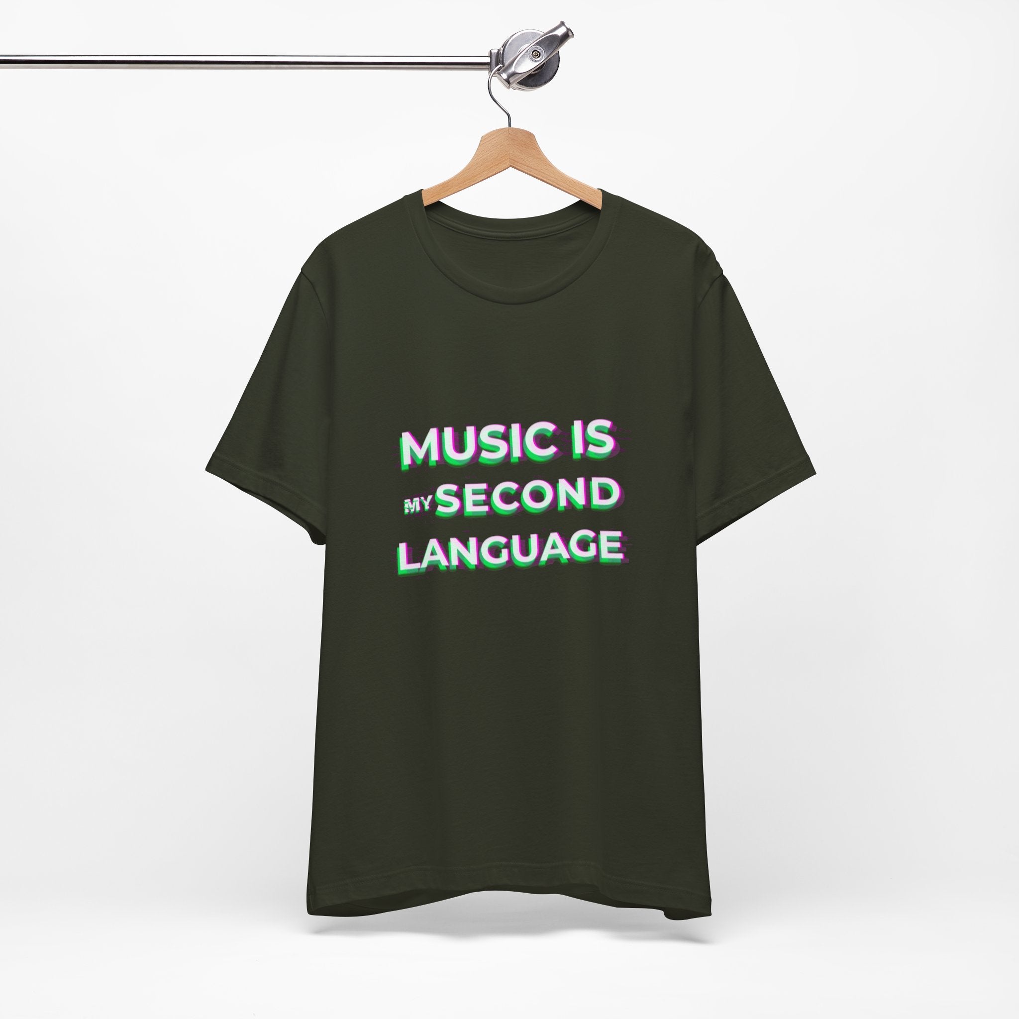 Music is my second language Unisex Tee,Casual Wear Graphic T-shirt