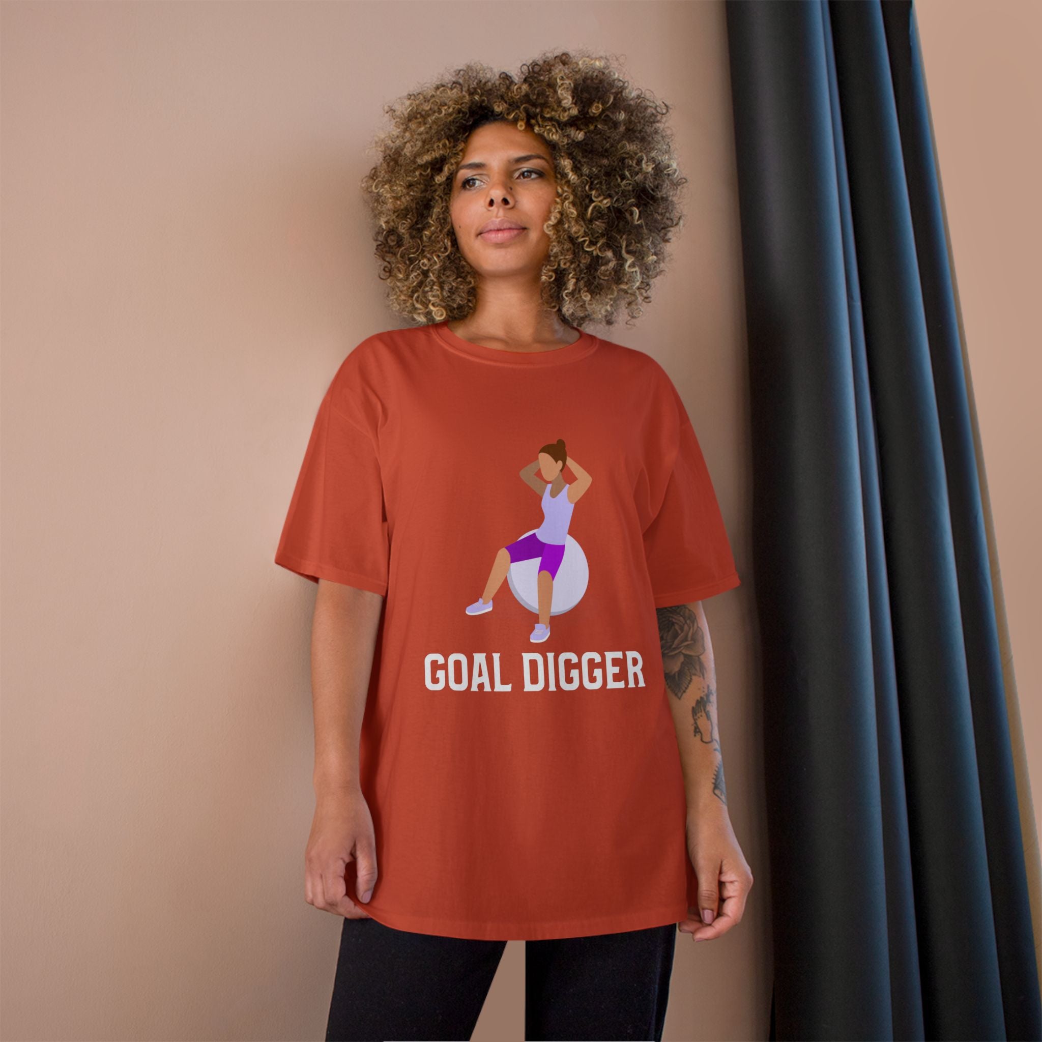 Goal Digger Champion T-Shirt - Motivational Workout Tee