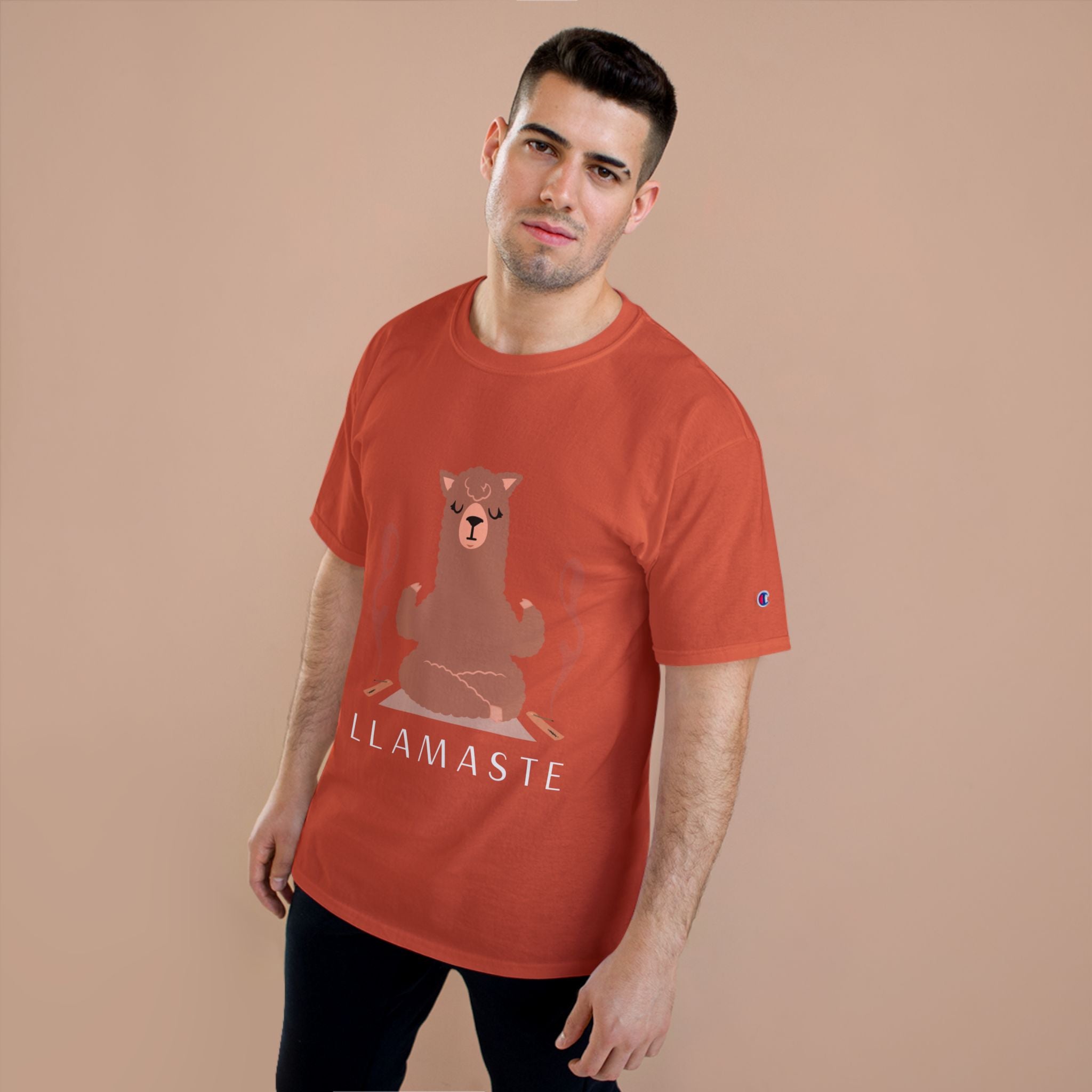 Llamaste Champion T-Shirt, Funny Yoga Tee,