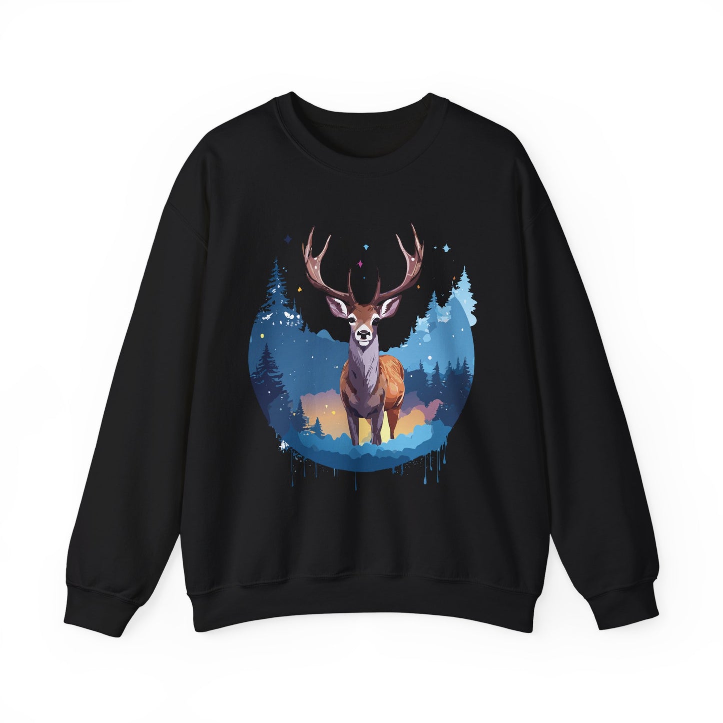 Deer printed Unisex Heavy Blend™ Crewneck Sweatshirt