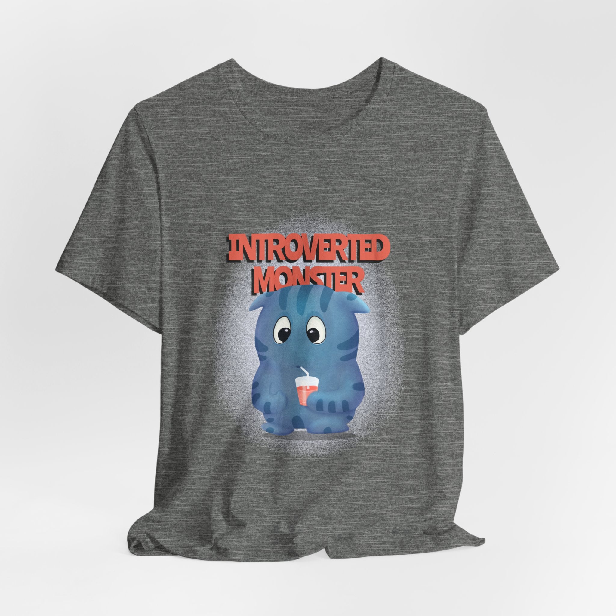 Introverted Monster Short Sleeve Tee - Cute Graphic Tee for Introverts