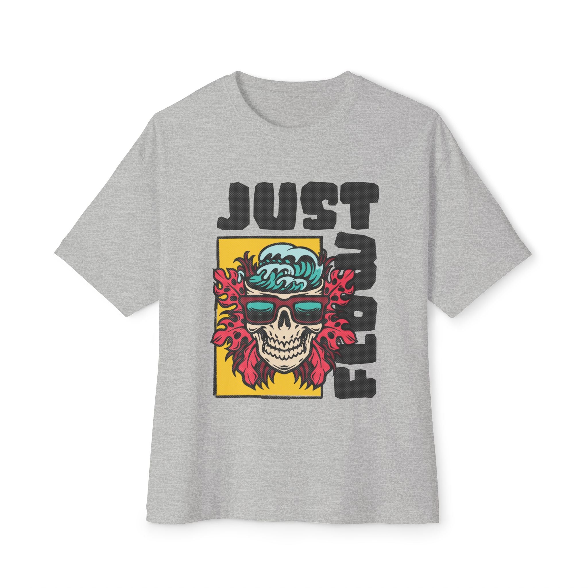 Oversized Tee - Cool Skull Graphic T-Shirt