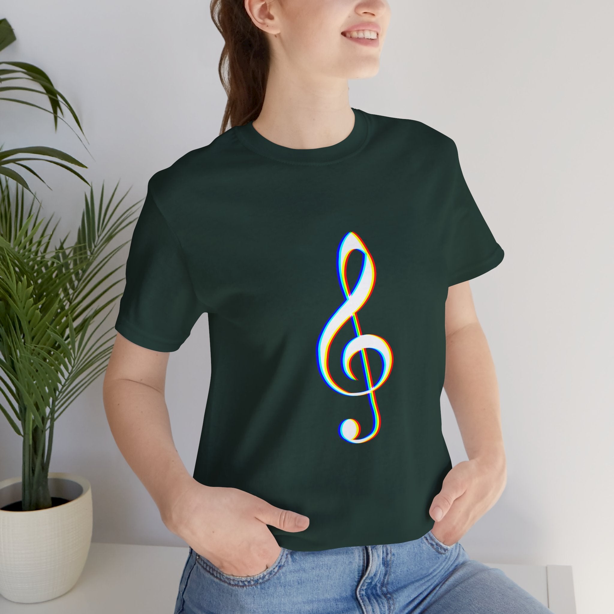Musical Note minimalistic Unisex Tee, Fun Graphic T-Shirt