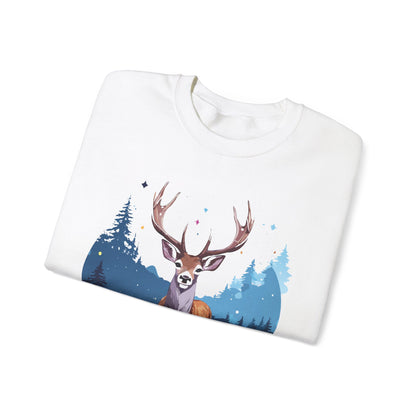 Deer printed Unisex Heavy Blend™ Crewneck Sweatshirt