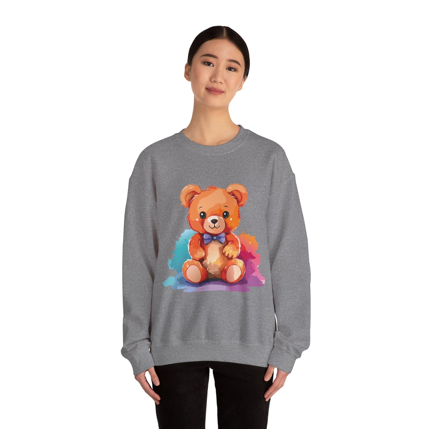 Cute bear printed Unisex Heavy Blend™ Crewneck Sweatshirt