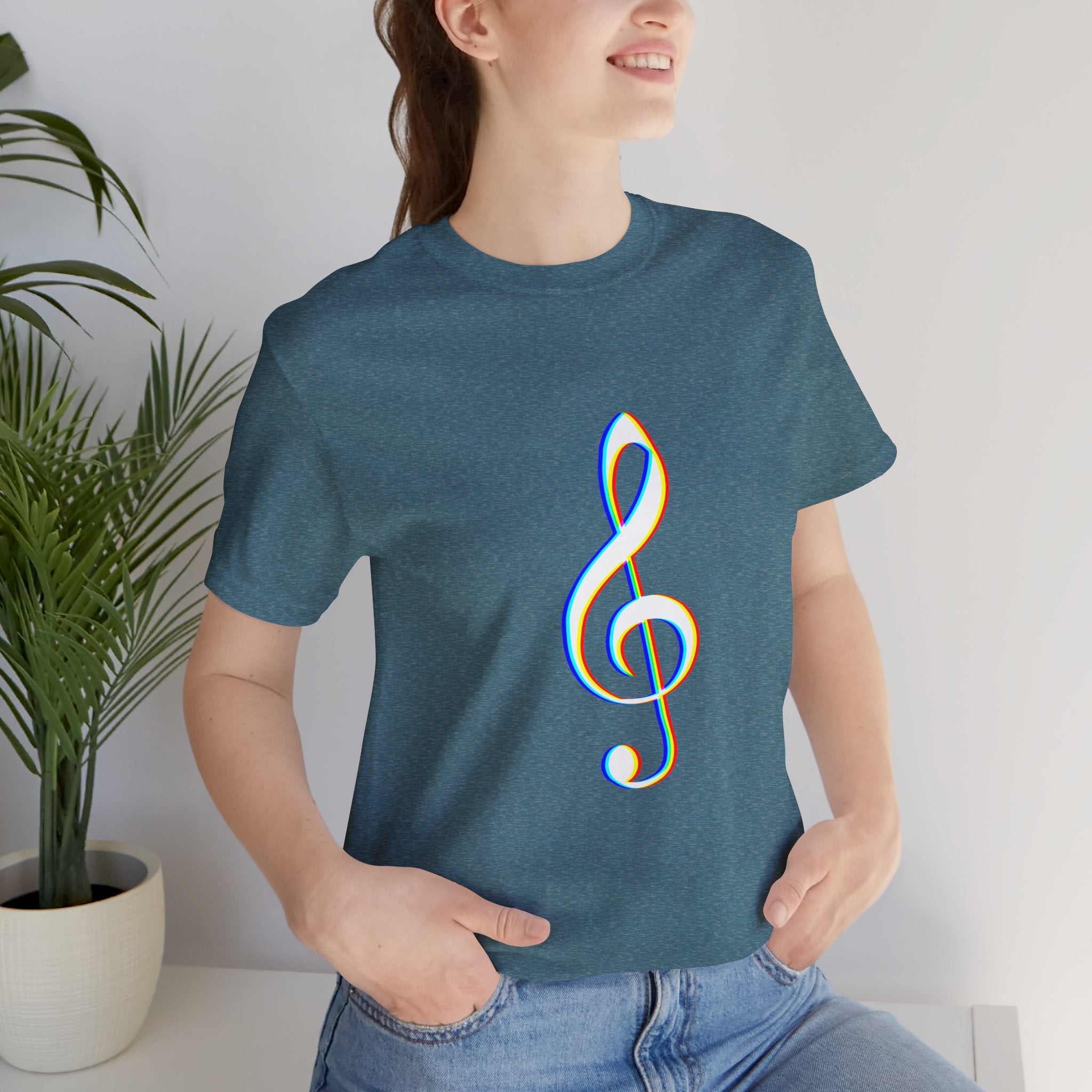 Musical Note minimalistic Unisex Tee, Fun Graphic T-Shirt