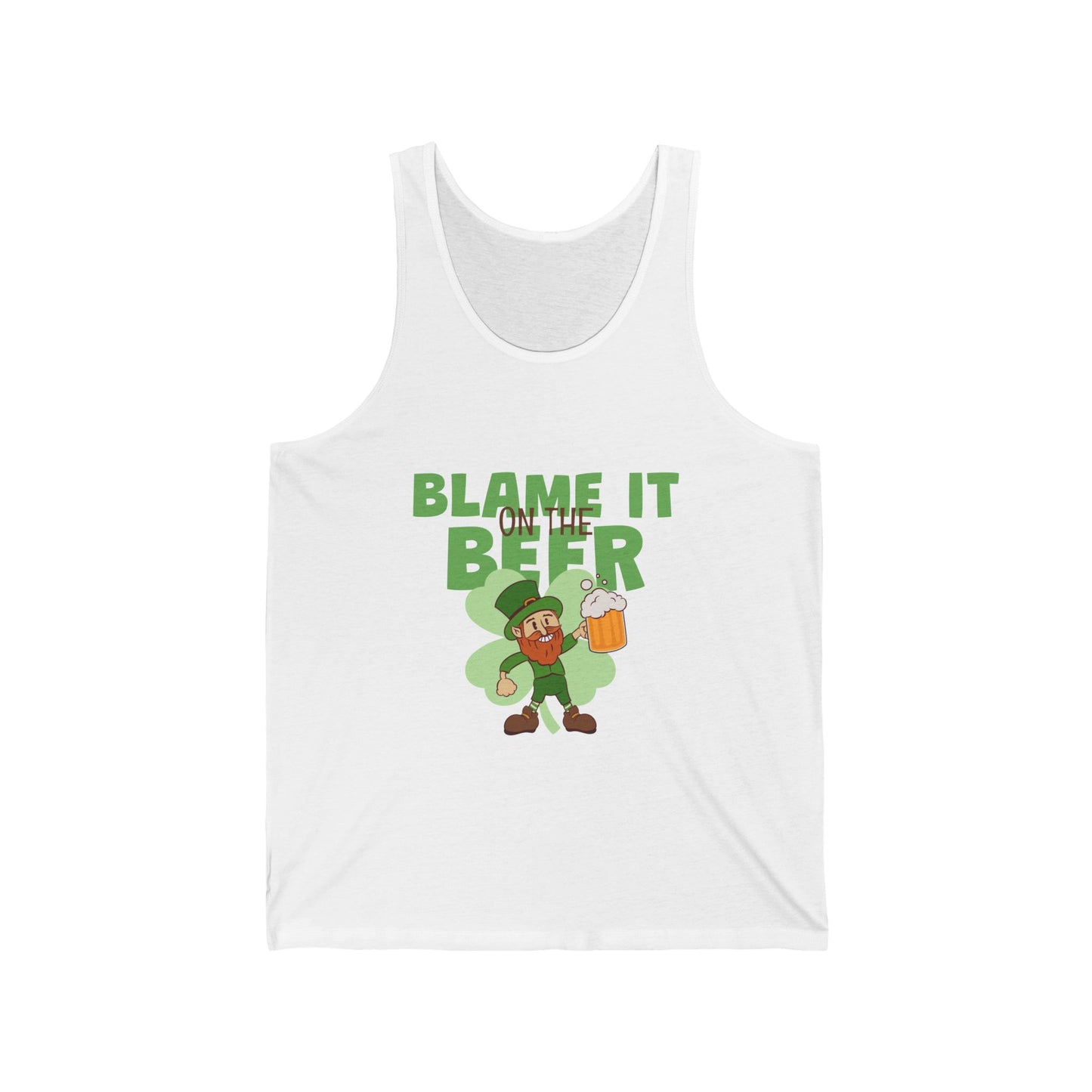 Blame it on the Beer Unisex Jersey Tank - Perfect for St. Patrick's Day Celebrations