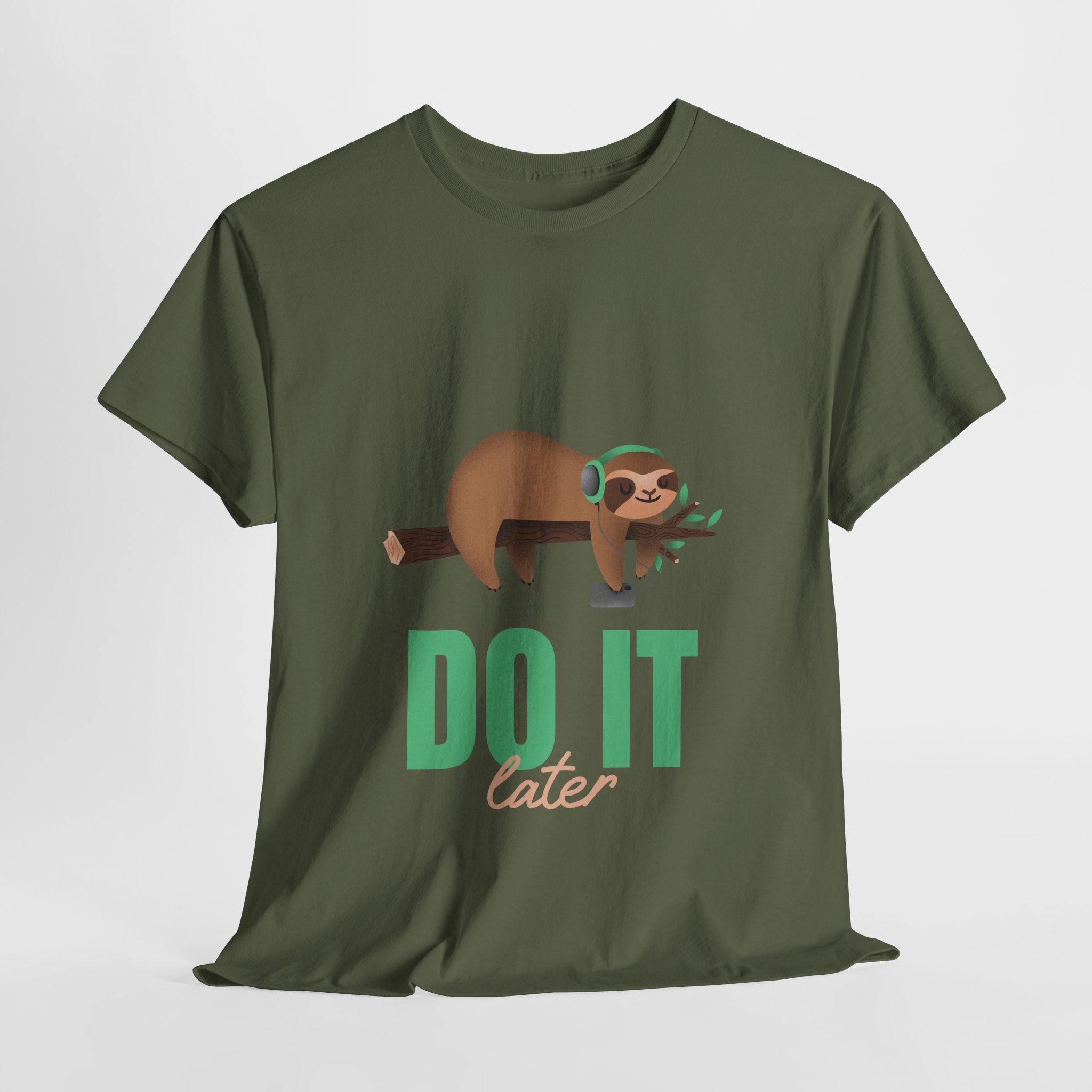Do It Later, Funny T-Shirt, Lazy Days Unisex Heavy Cotton Tee