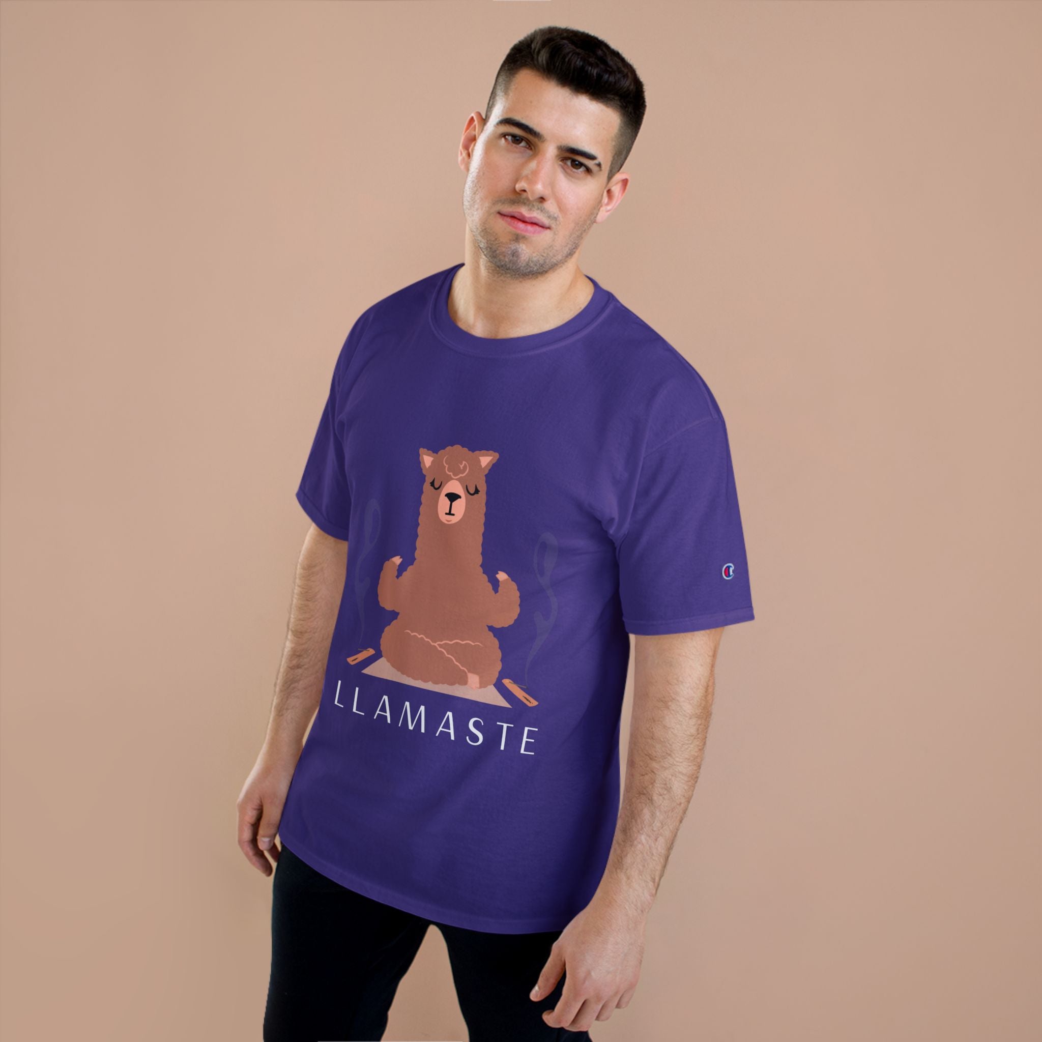 Llamaste Champion T-Shirt, Funny Yoga Tee,