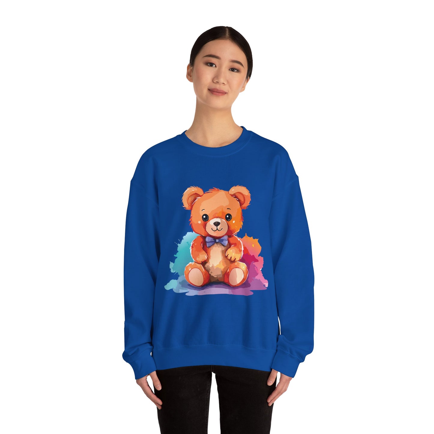 Cute bear printed Unisex Heavy Blend™ Crewneck Sweatshirt