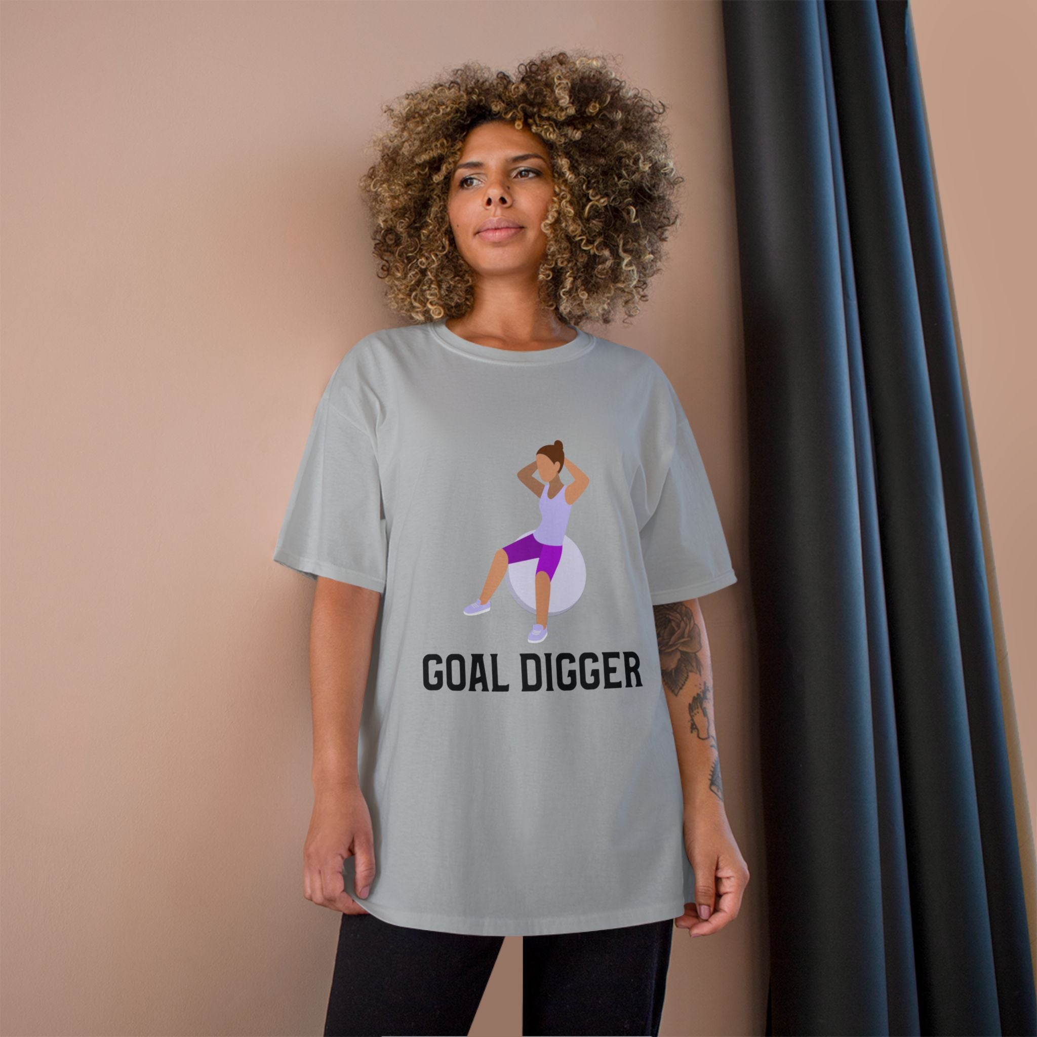 Goal Digger Champion T-Shirt - Motivational Workout Tee