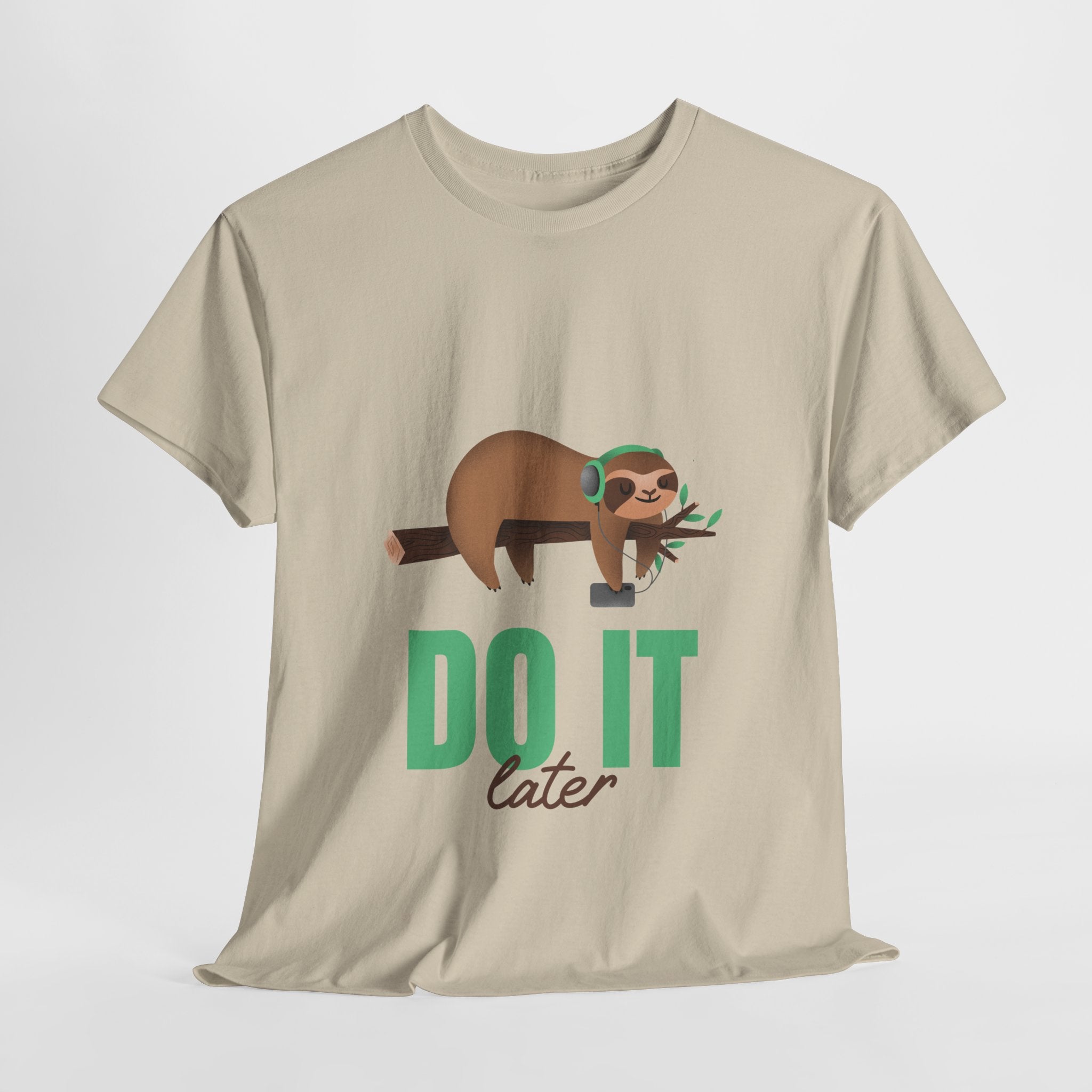 Do It Later, Funny T-Shirt, Lazy Days Unisex Heavy Cotton Tee