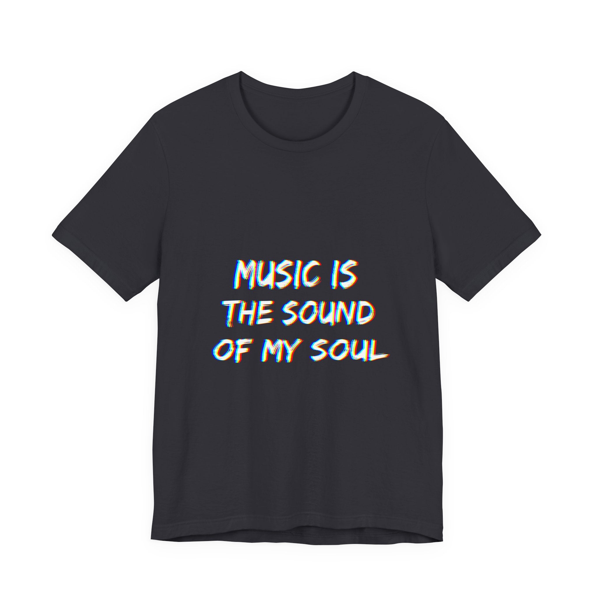 Music is the sound of my soul minimalistic Unisex Tee, Fun Graphic T-Shirt