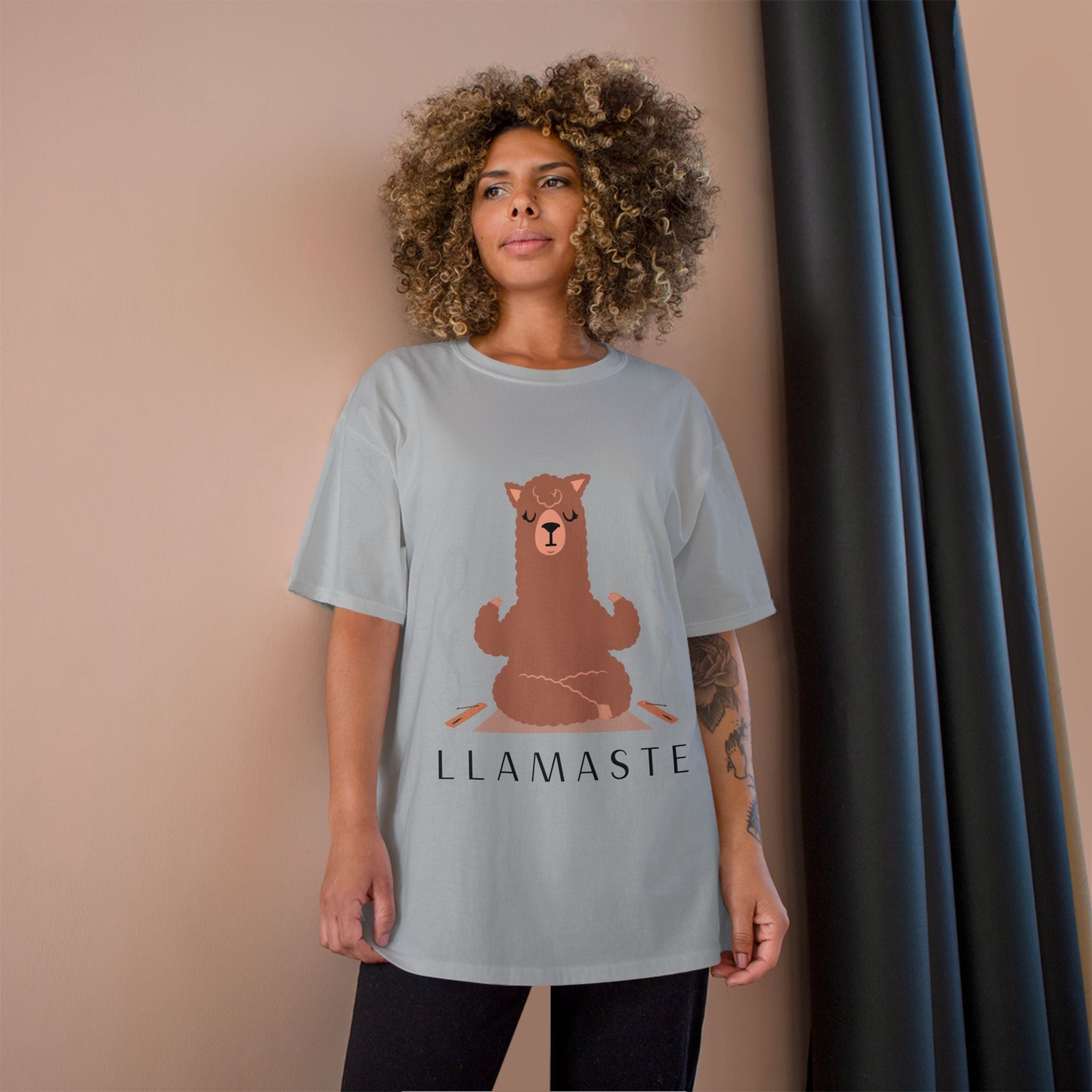 Llamaste Champion T-Shirt, Funny Yoga Tee,