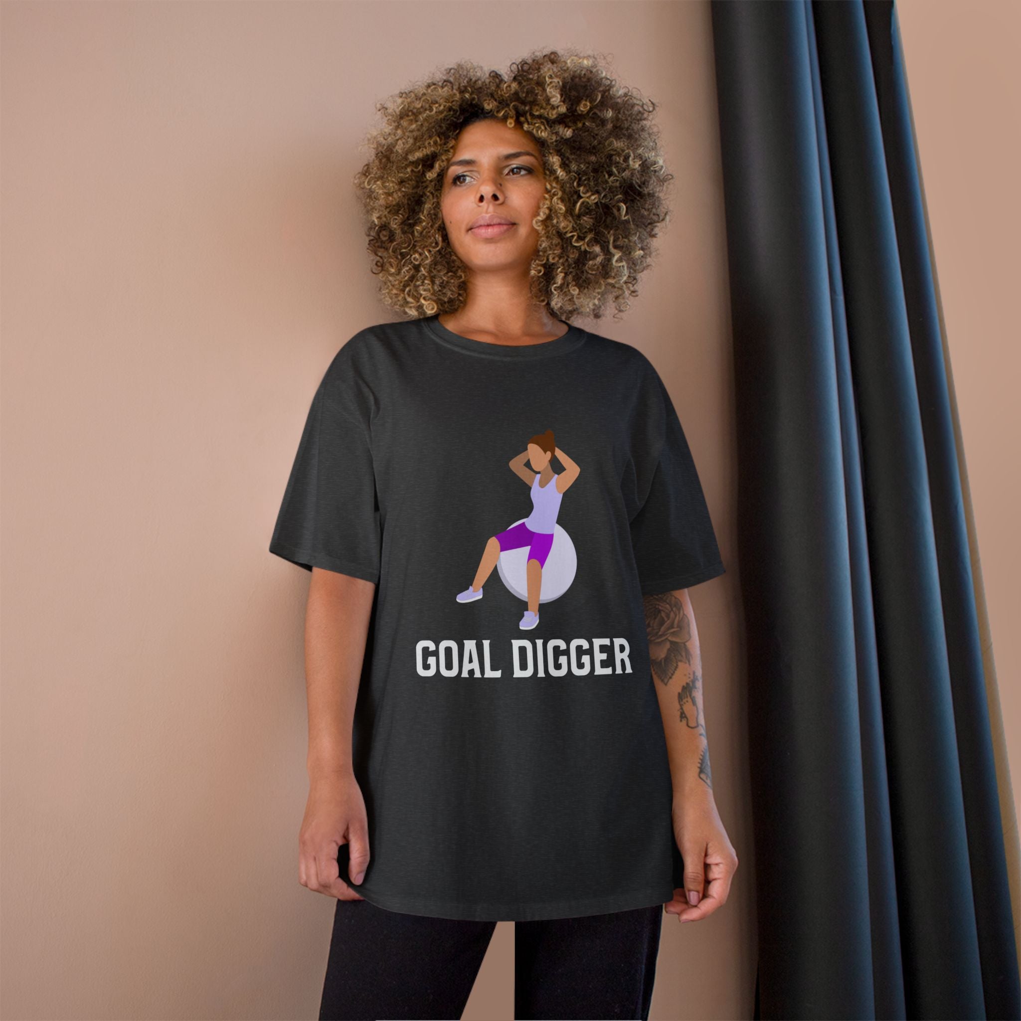 Goal Digger Champion T-Shirt - Motivational Workout Tee