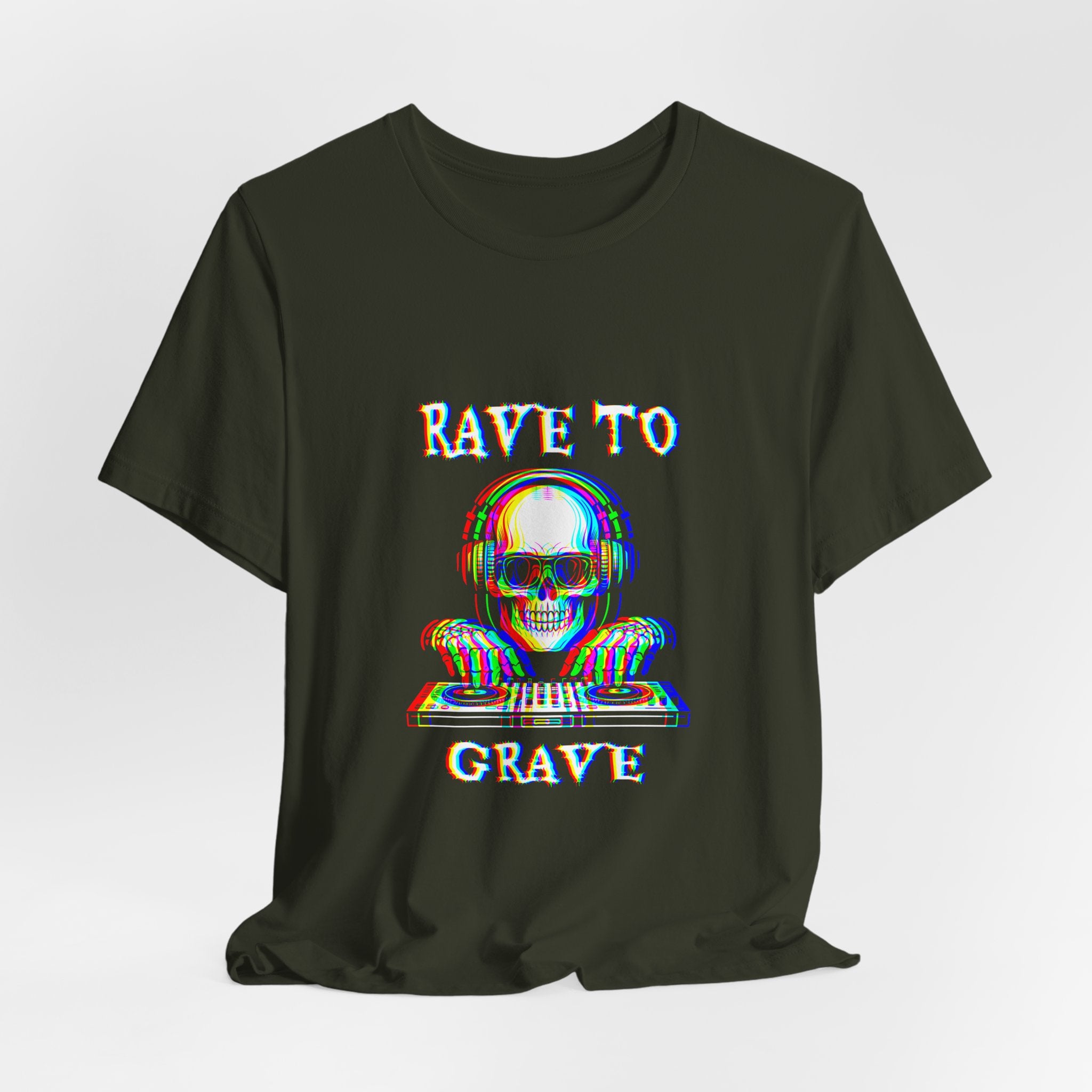 Rave to Grave Unisex Jersey Tee, DJ T-Shirt