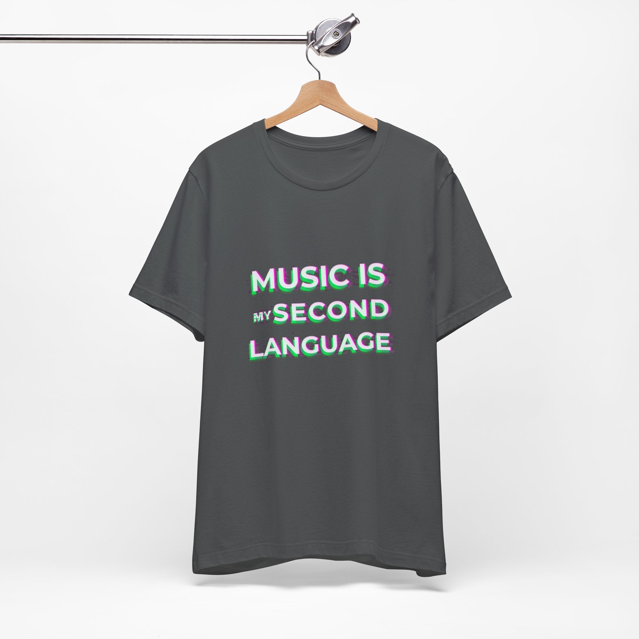Music is my second language Unisex Tee,Casual Wear Graphic T-shirt
