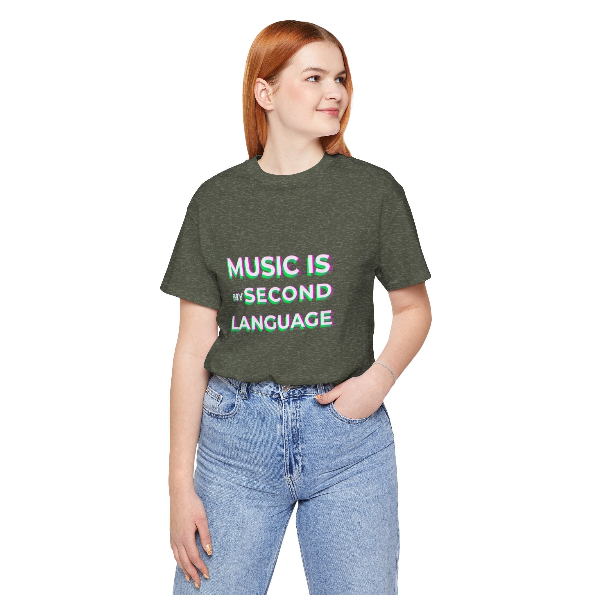 Music is my second language Unisex Tee,Casual Wear Graphic T-shirt