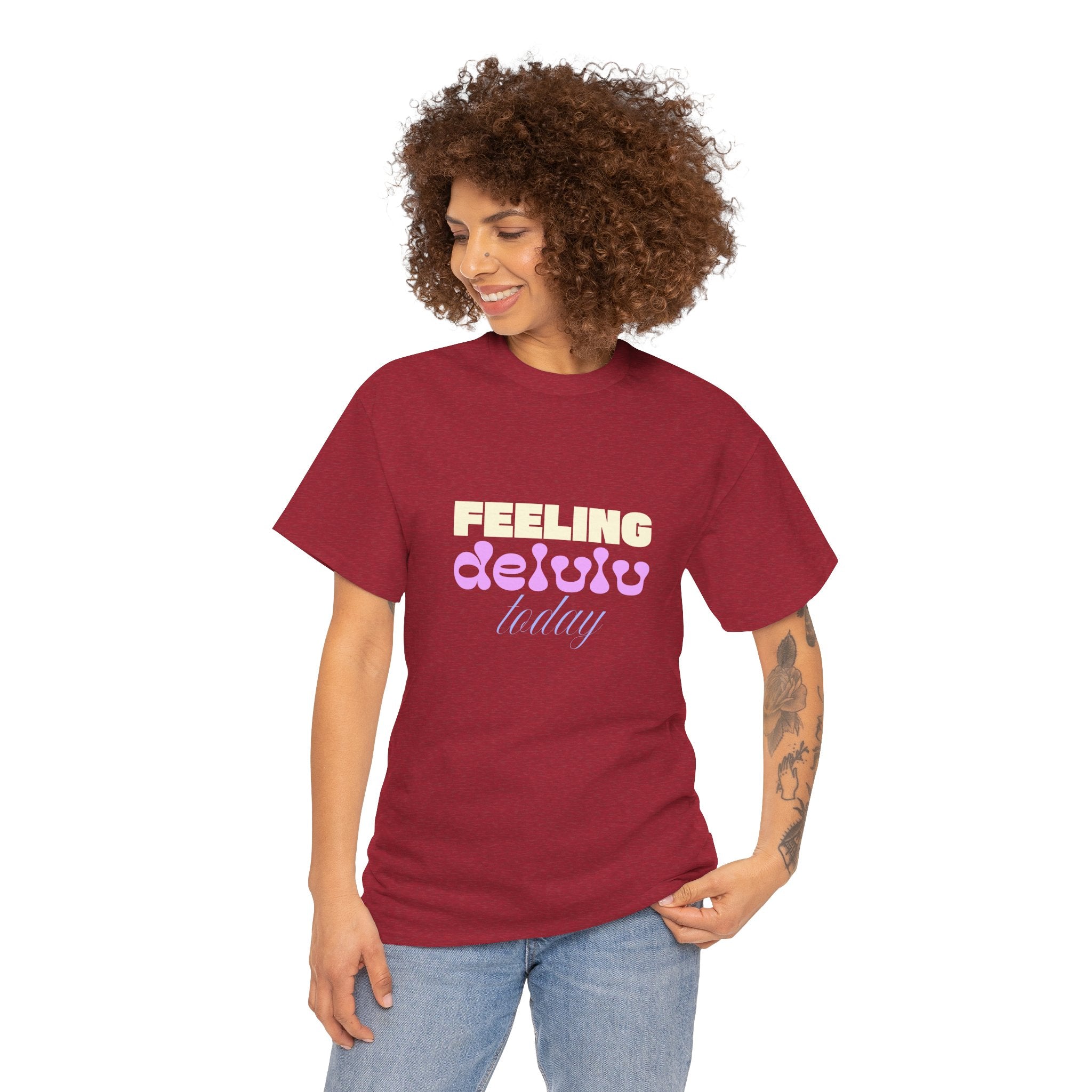 Feeling Delulu today Unisex Heavy Cotton Tee
