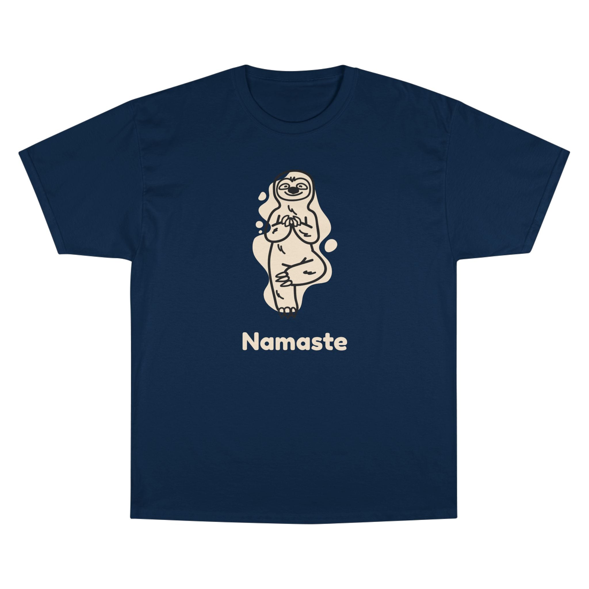 Champion Namaste Champion T-Shirt, Sloth Yoga Tee for Mindfulness,