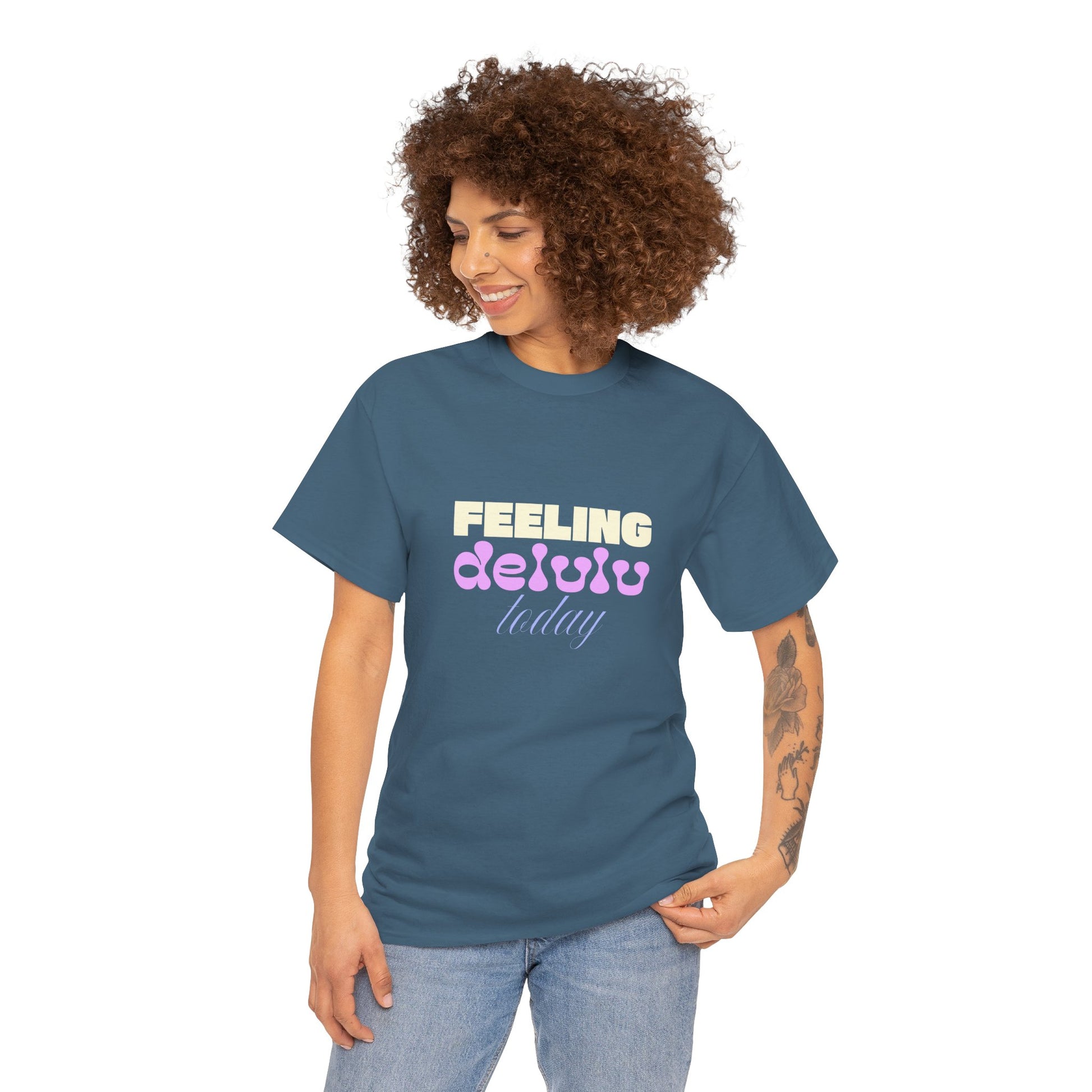 Feeling Delulu today Unisex Heavy Cotton Tee