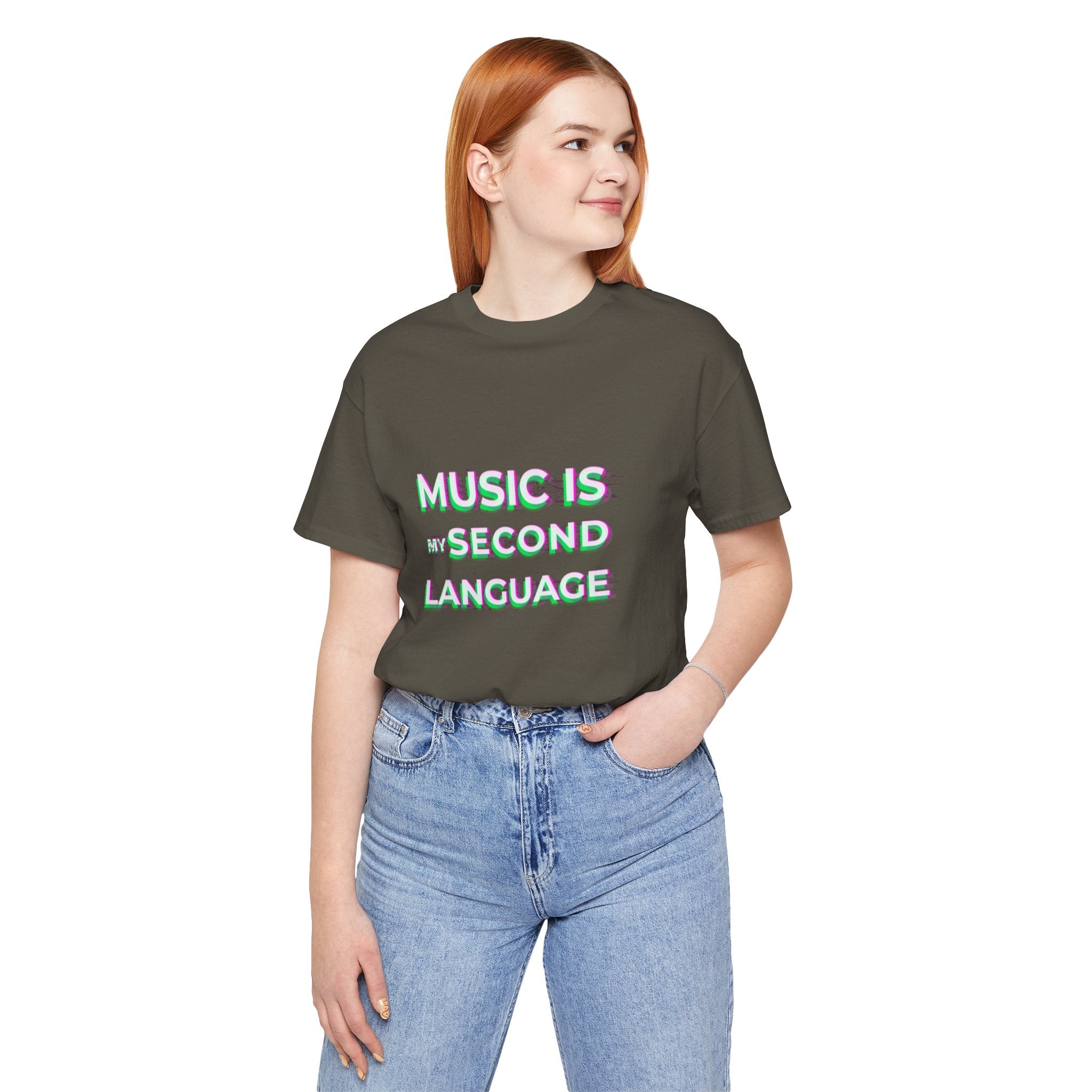 Music is my second language Unisex Tee,Casual Wear Graphic T-shirt