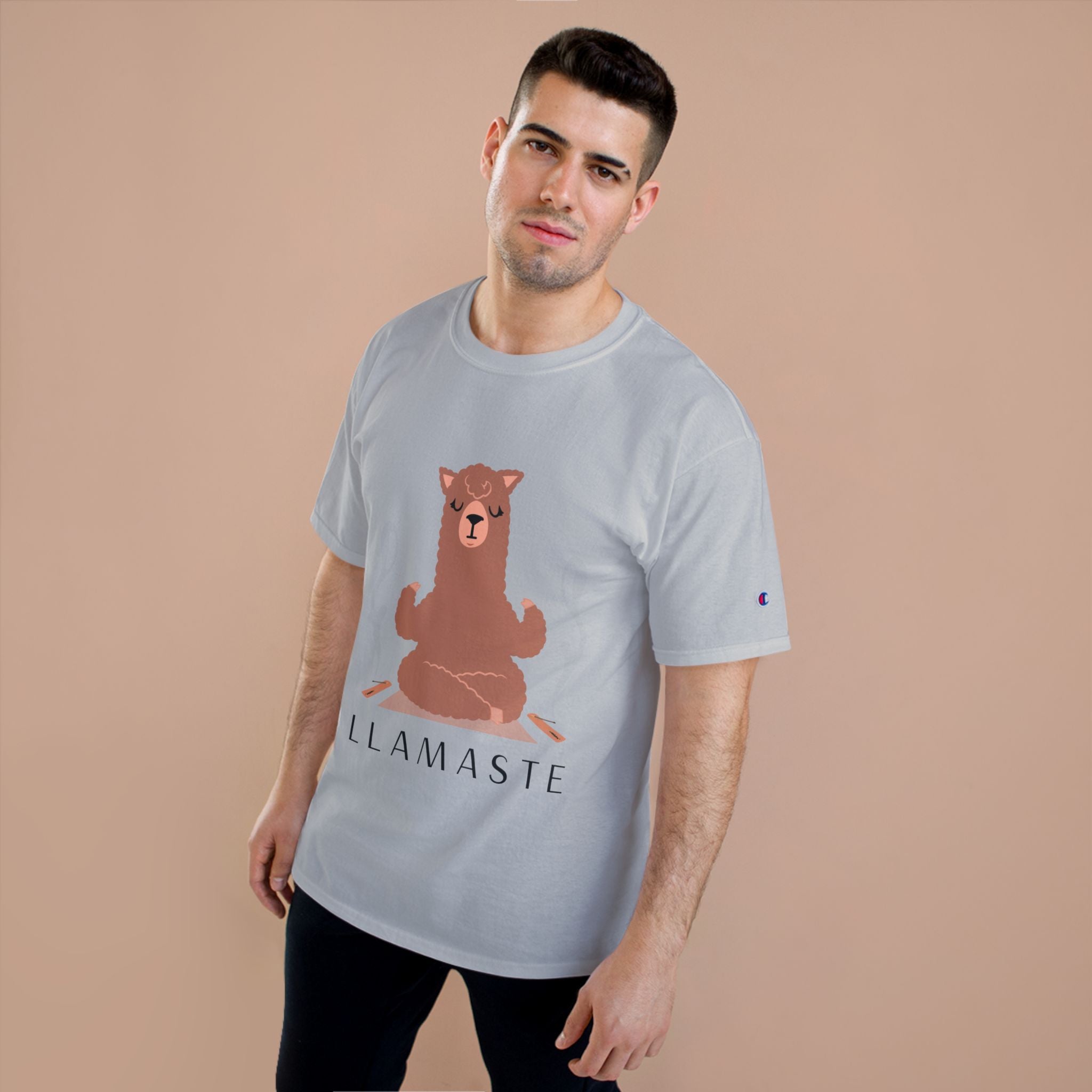 Llamaste Champion T-Shirt, Funny Yoga Tee,