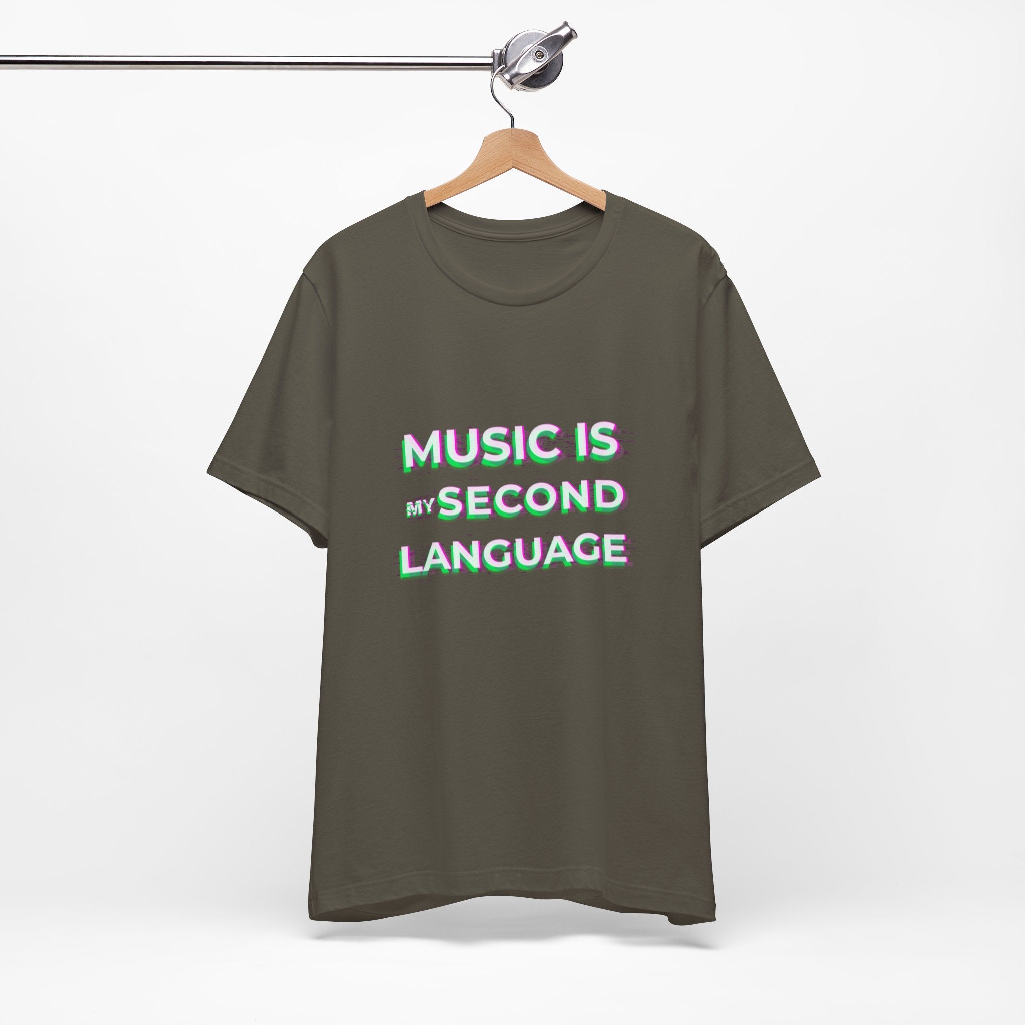 Music is my second language Unisex Tee,Casual Wear Graphic T-shirt