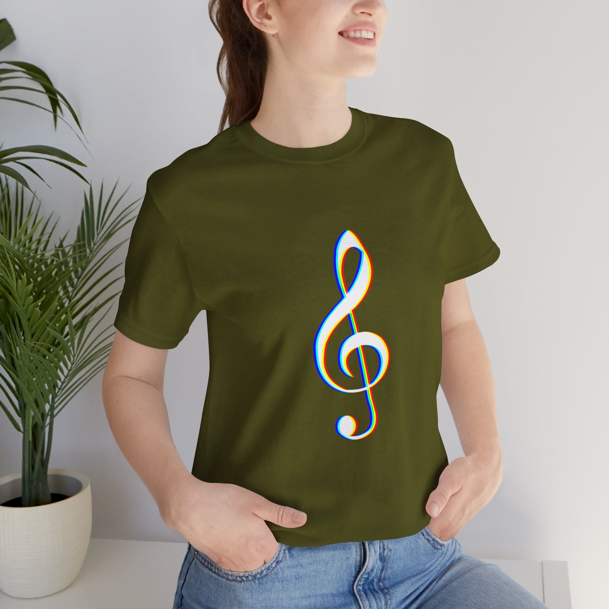 Musical Note minimalistic Unisex Tee, Fun Graphic T-Shirt