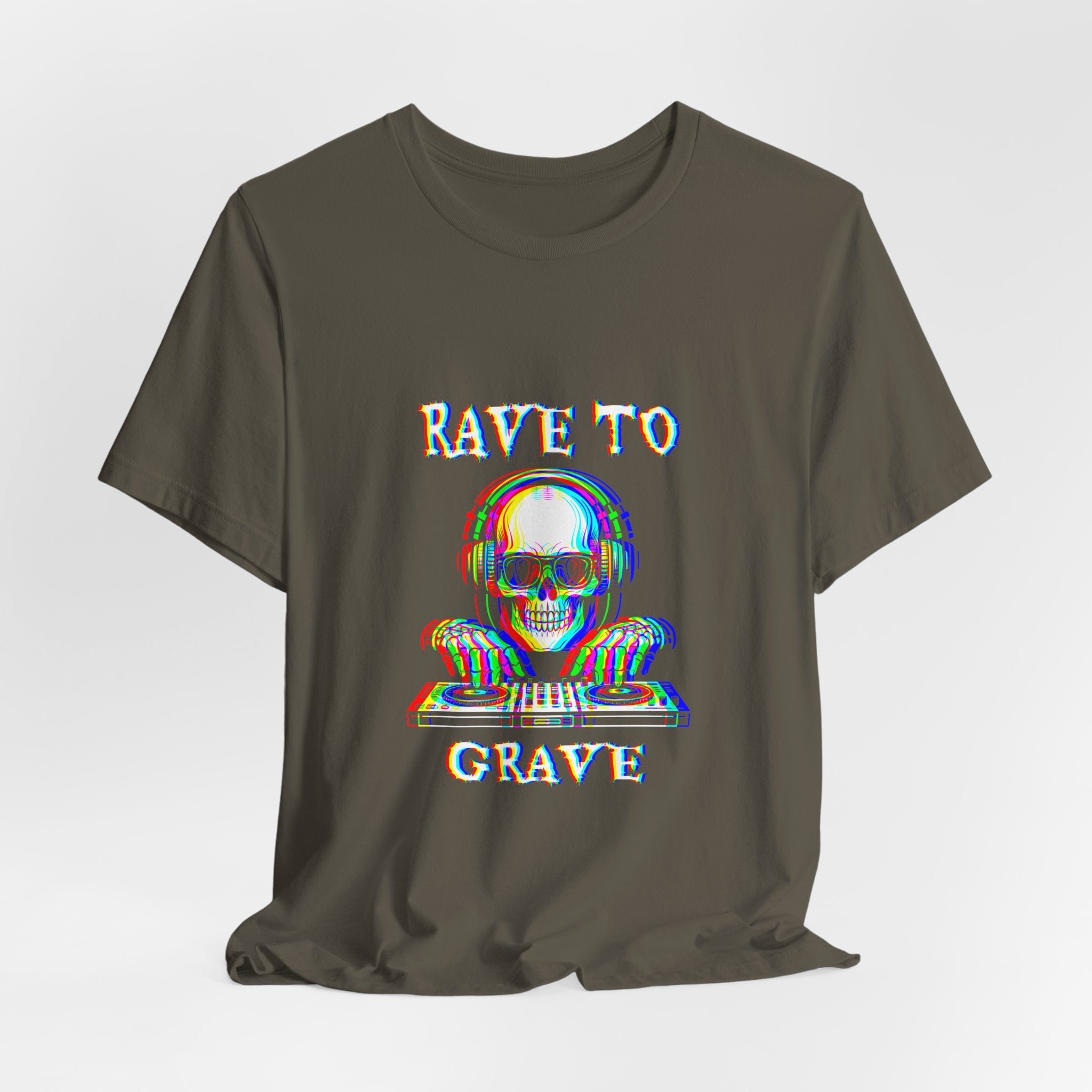 Rave to Grave Unisex Jersey Tee, DJ T-Shirt
