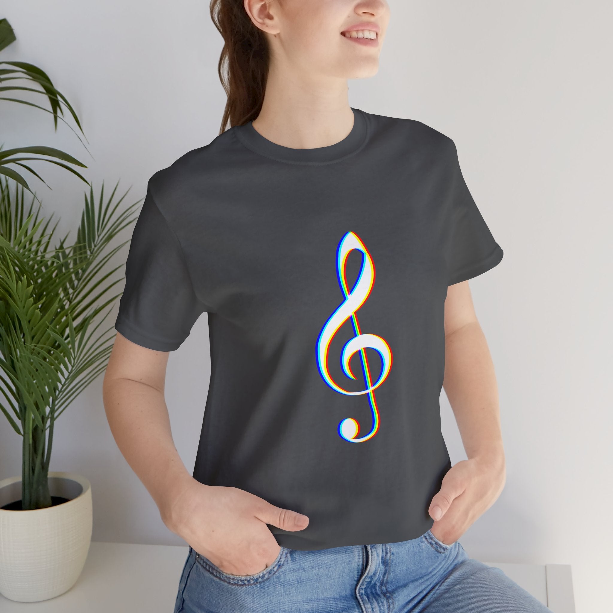 Musical Note minimalistic Unisex Tee, Fun Graphic T-Shirt