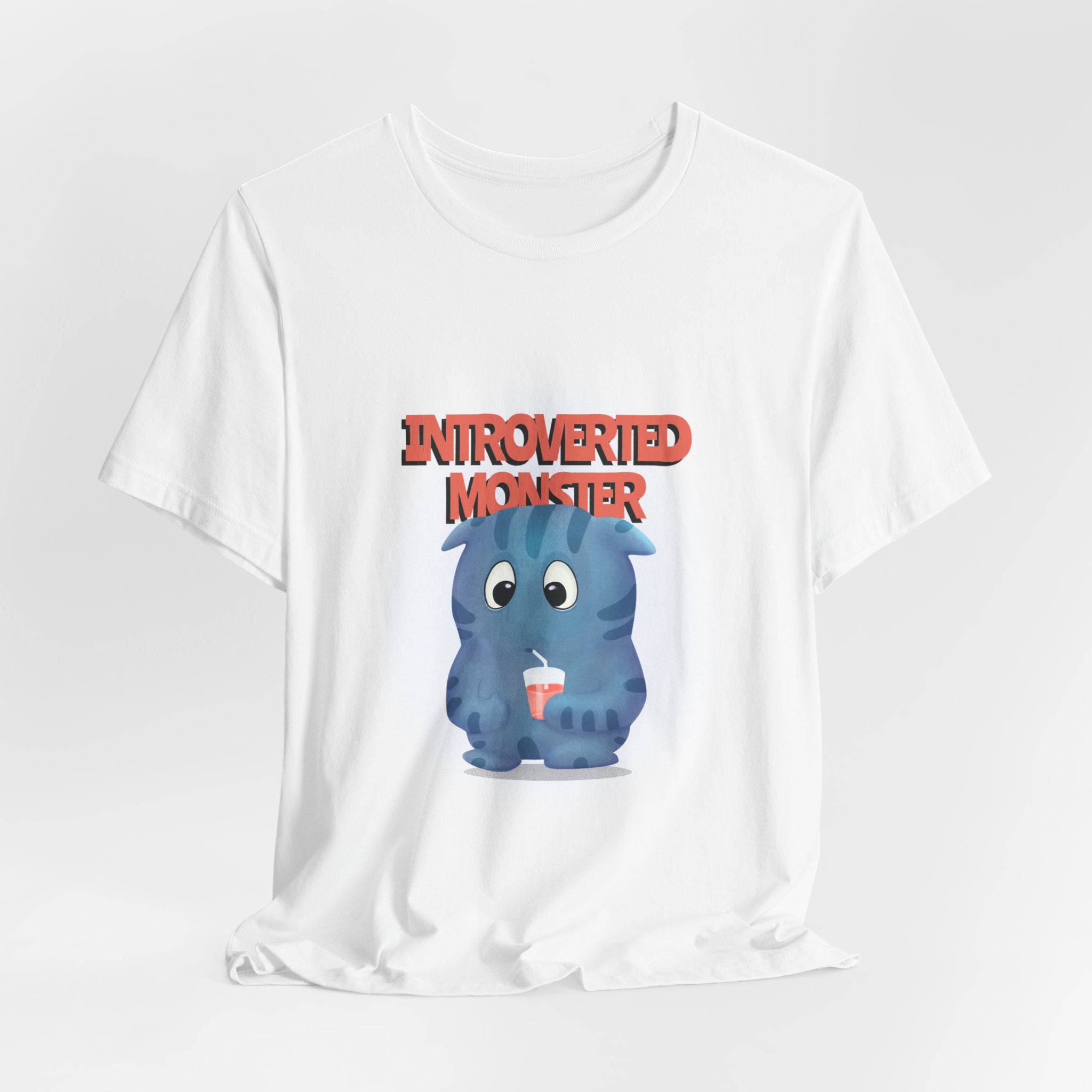 Introverted Monster Short Sleeve Tee - Cute Graphic Tee for Introverts