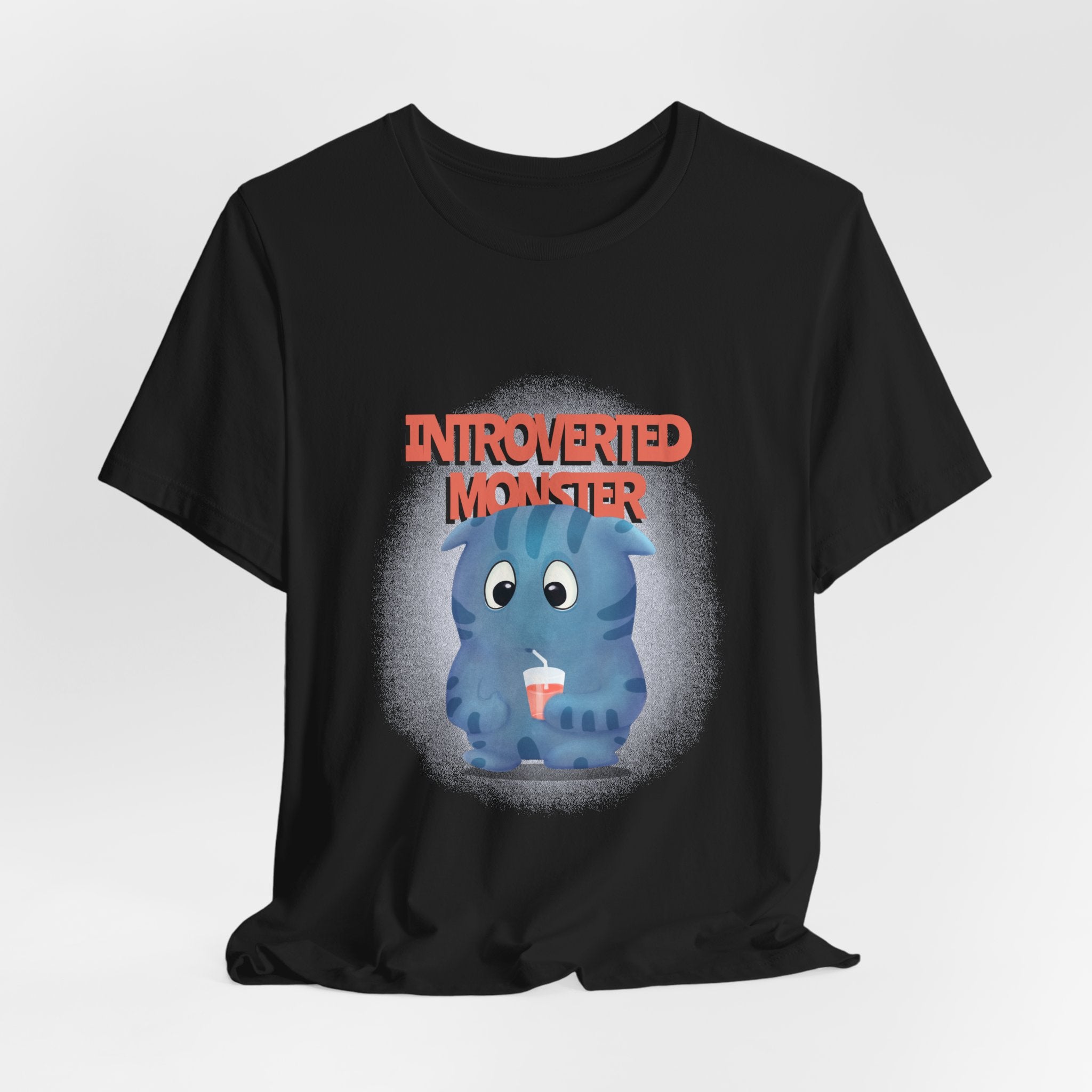 Introverted Monster Short Sleeve Tee - Cute Graphic Tee for Introverts