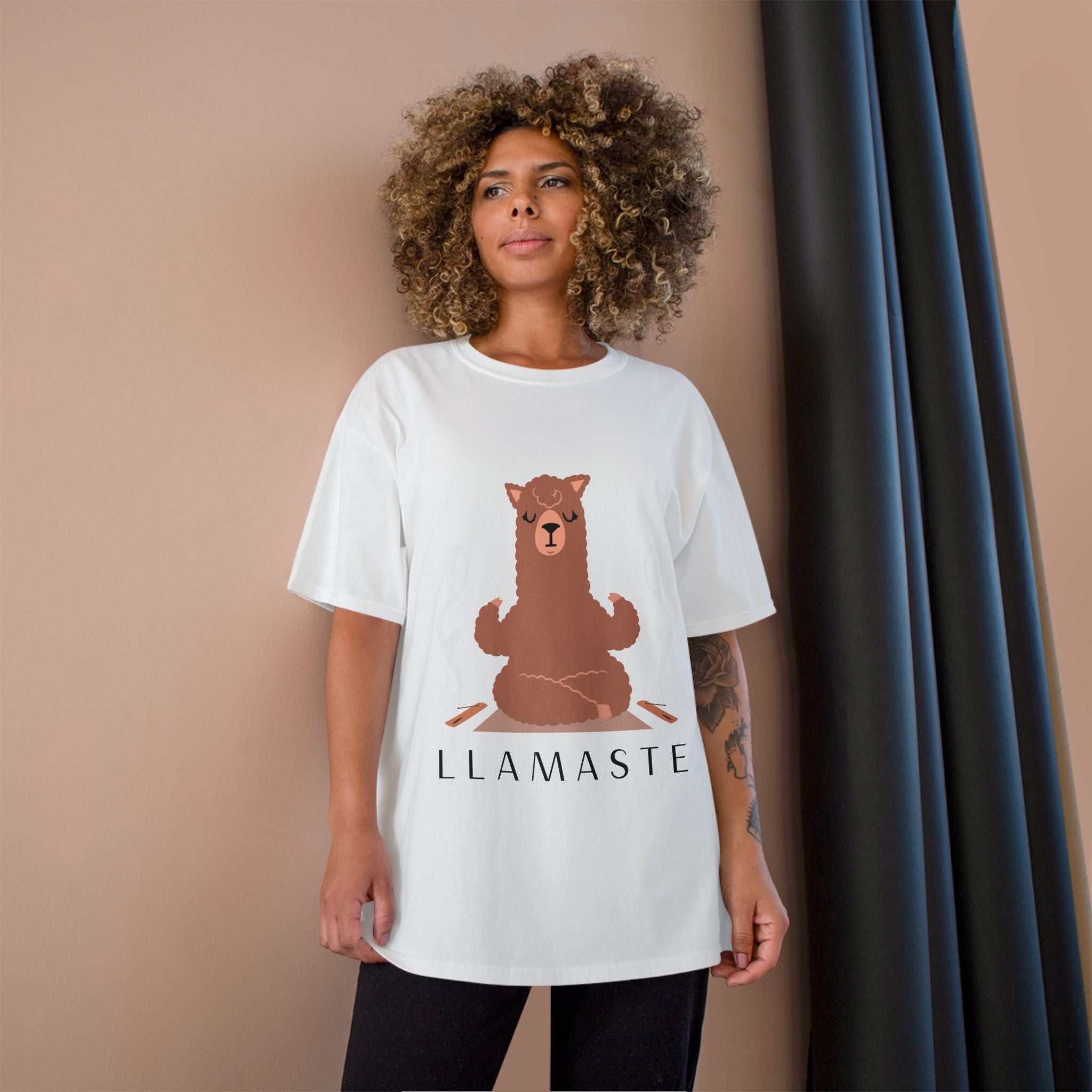 Llamaste Champion T-Shirt, Funny Yoga Tee,