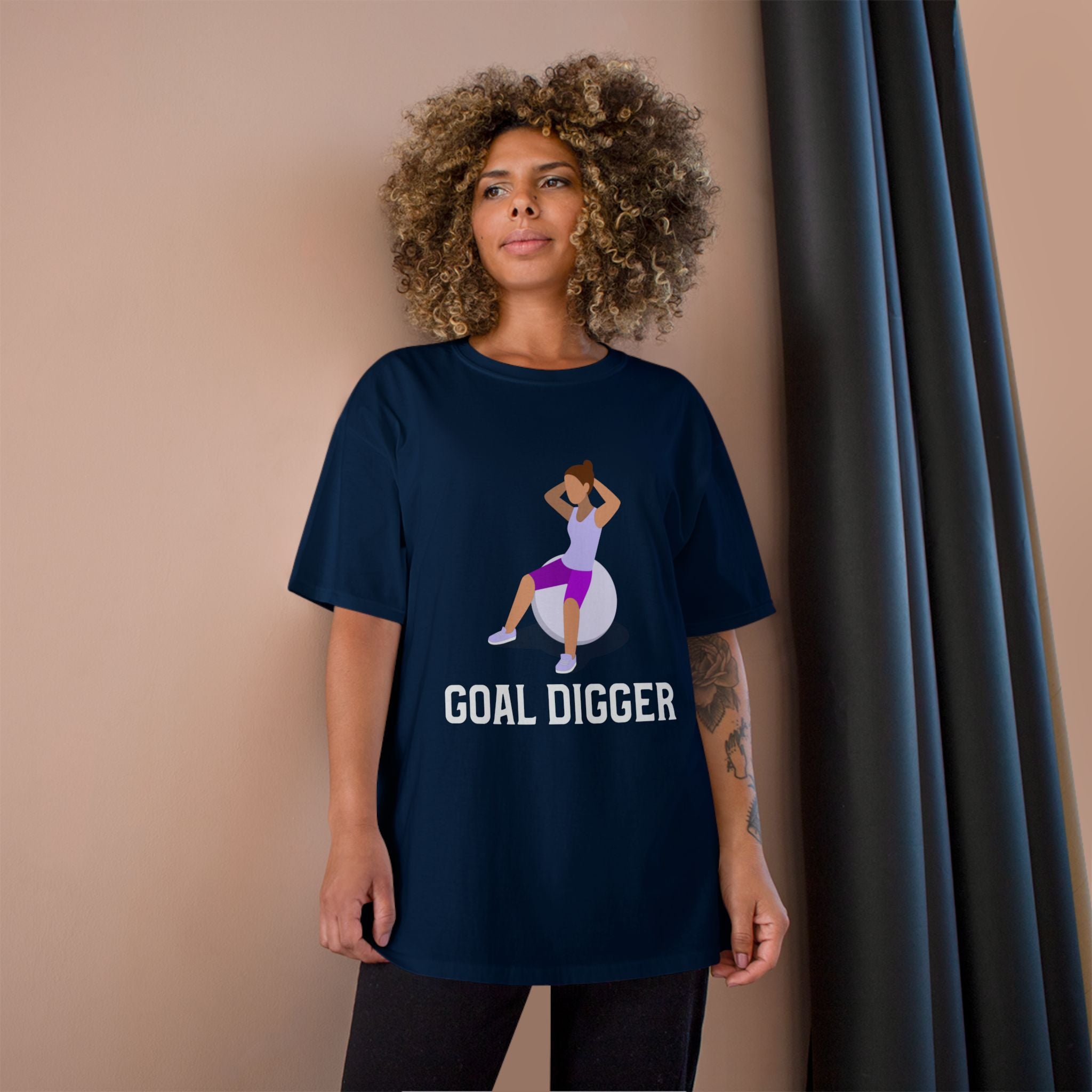 Goal Digger Champion T-Shirt - Motivational Workout Tee