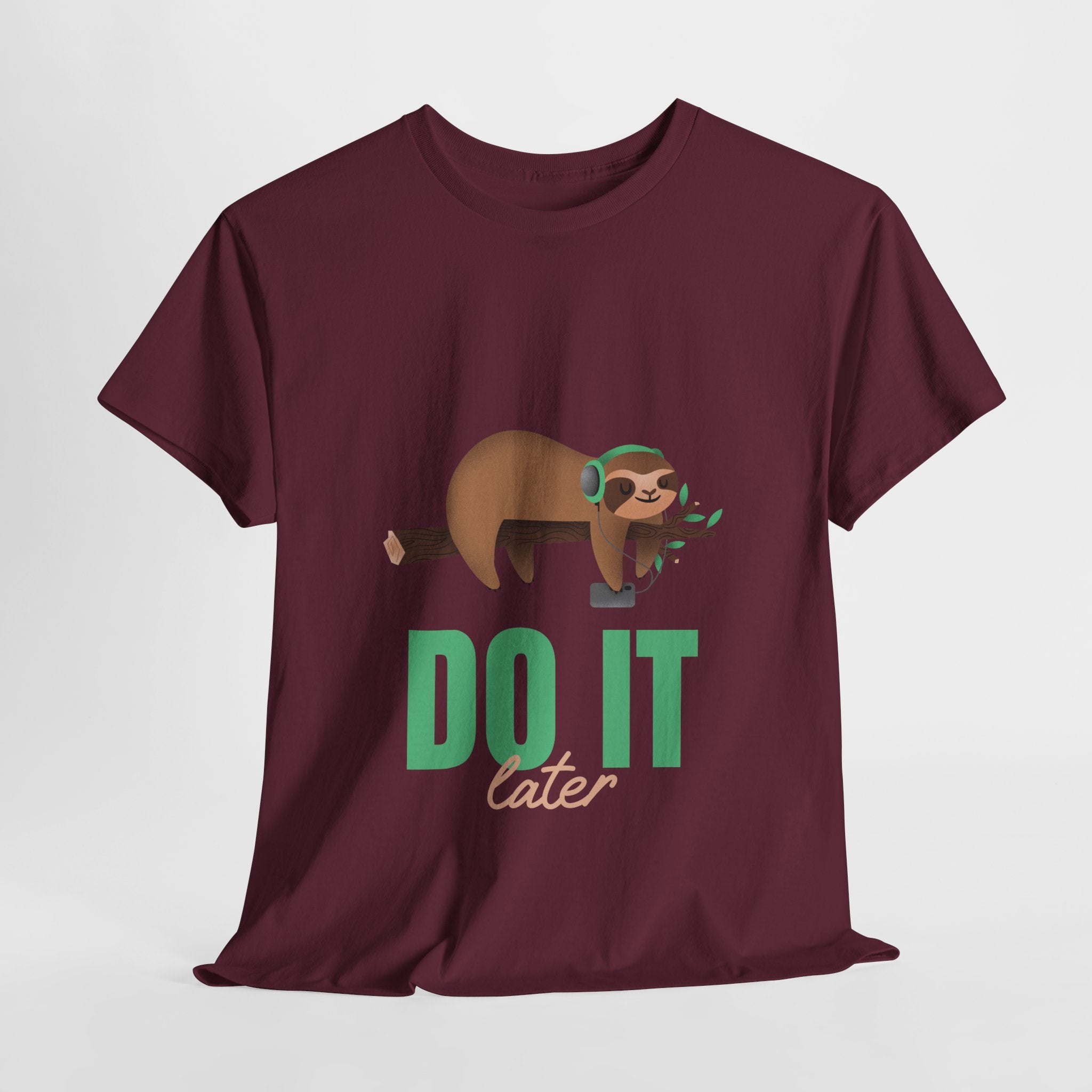Do It Later, Funny T-Shirt, Lazy Days Unisex Heavy Cotton Tee