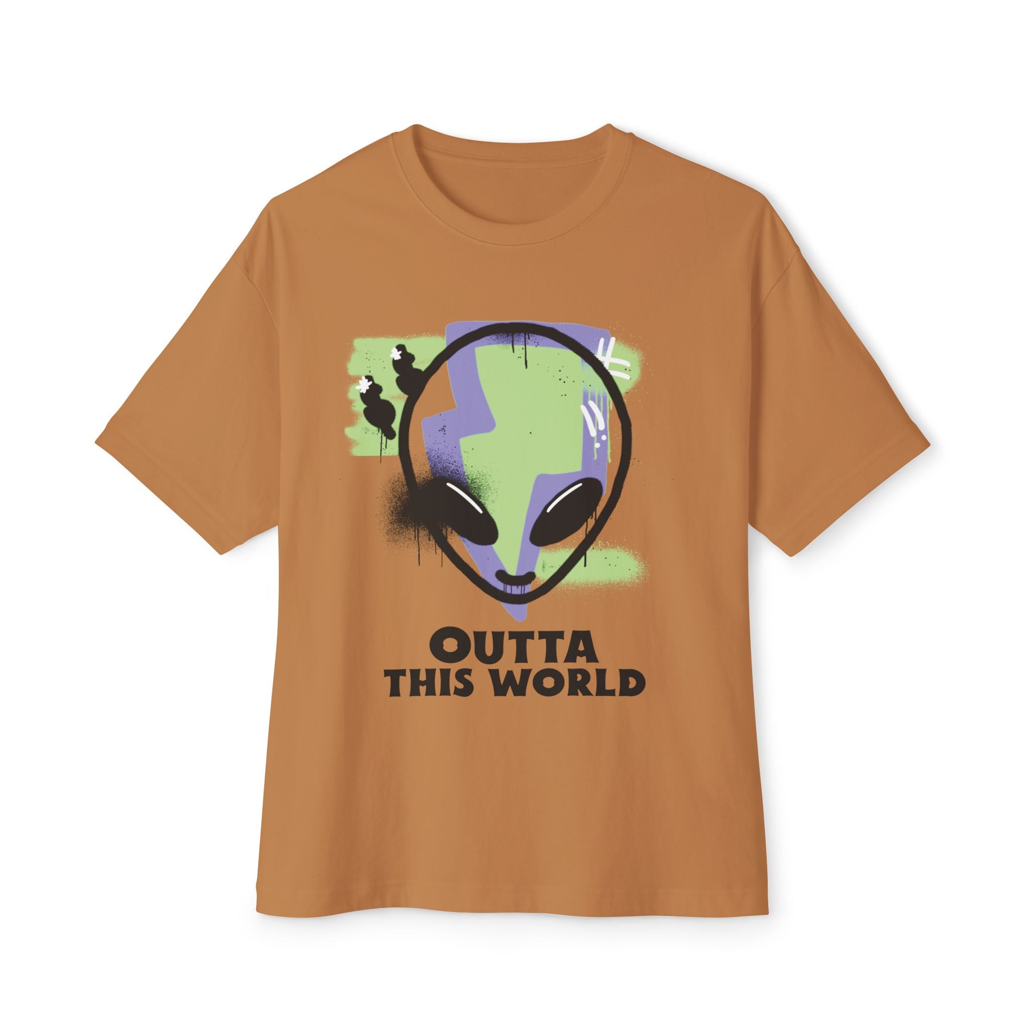 Outta this world alien graphic, Unisex Oversized Tee