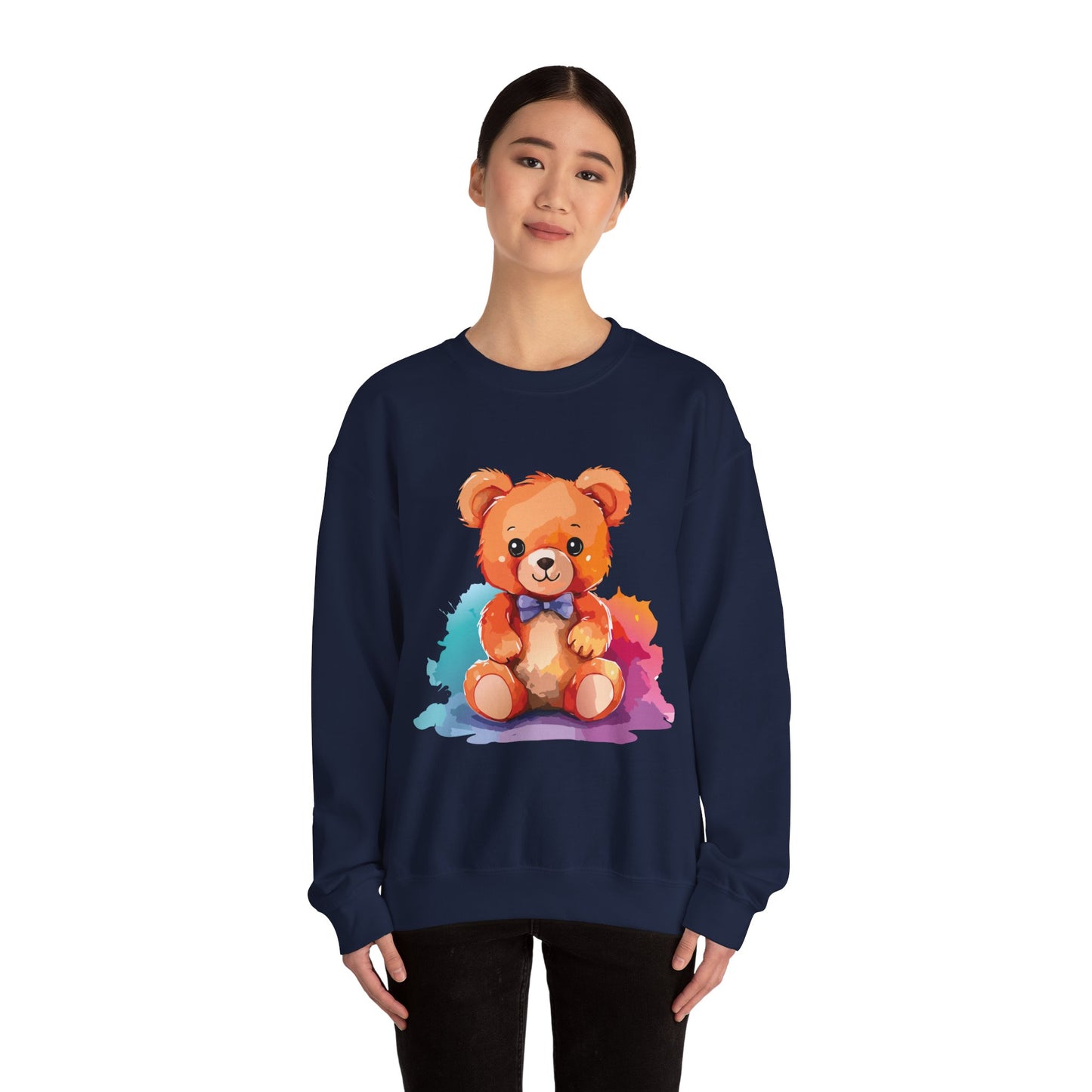 Cute bear printed Unisex Heavy Blend™ Crewneck Sweatshirt
