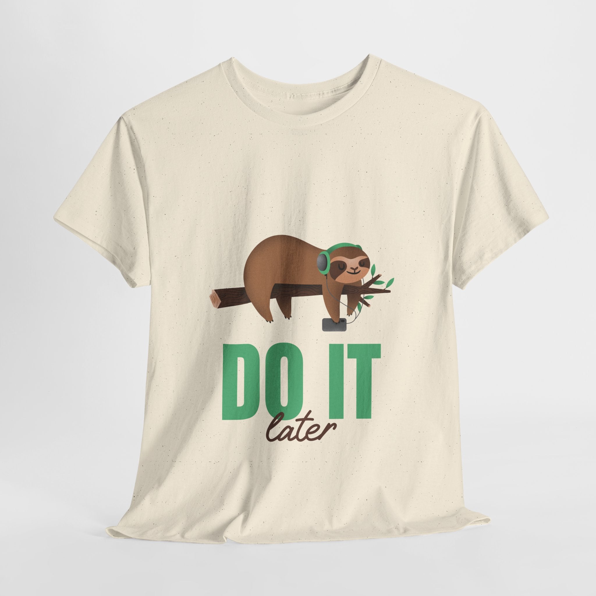 Do It Later, Funny T-Shirt, Lazy Days Unisex Heavy Cotton Tee