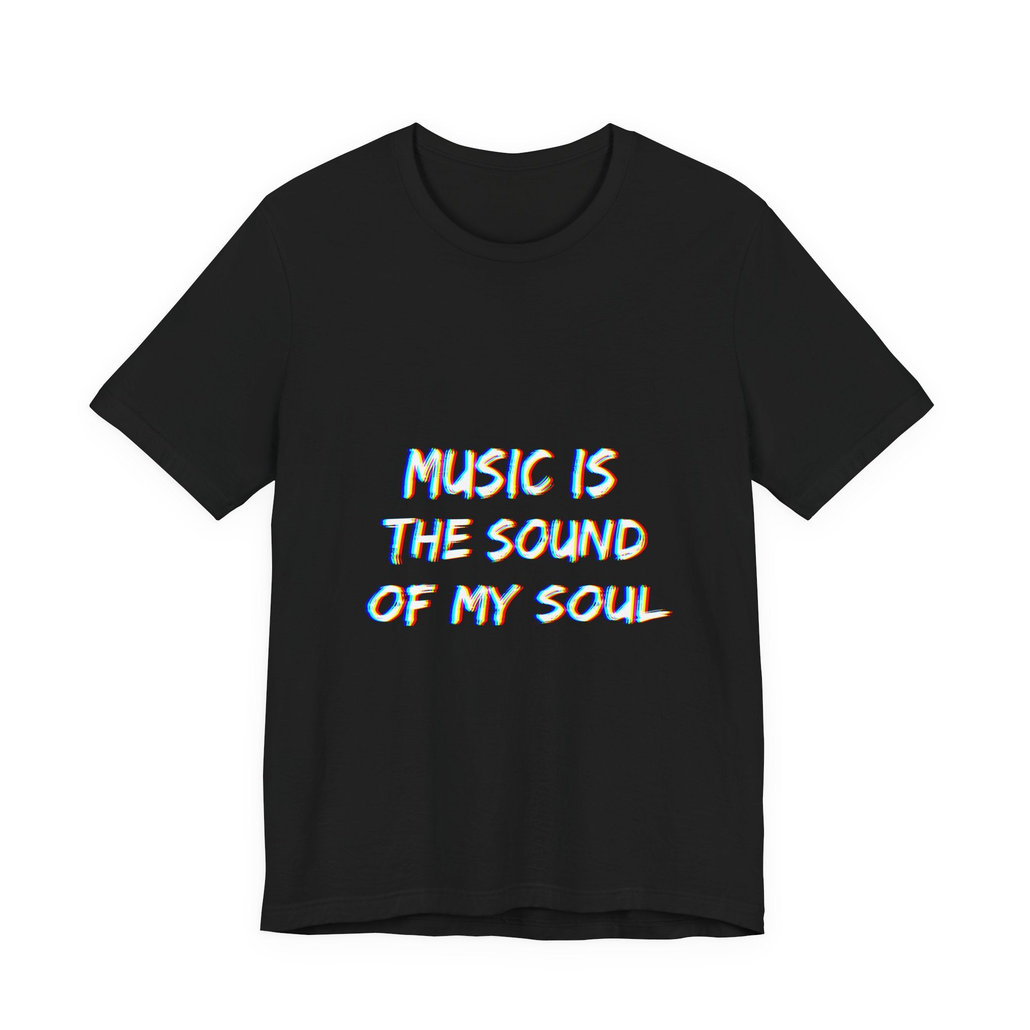 Music is the sound of my soul minimalistic Unisex Tee, Fun Graphic T-Shirt