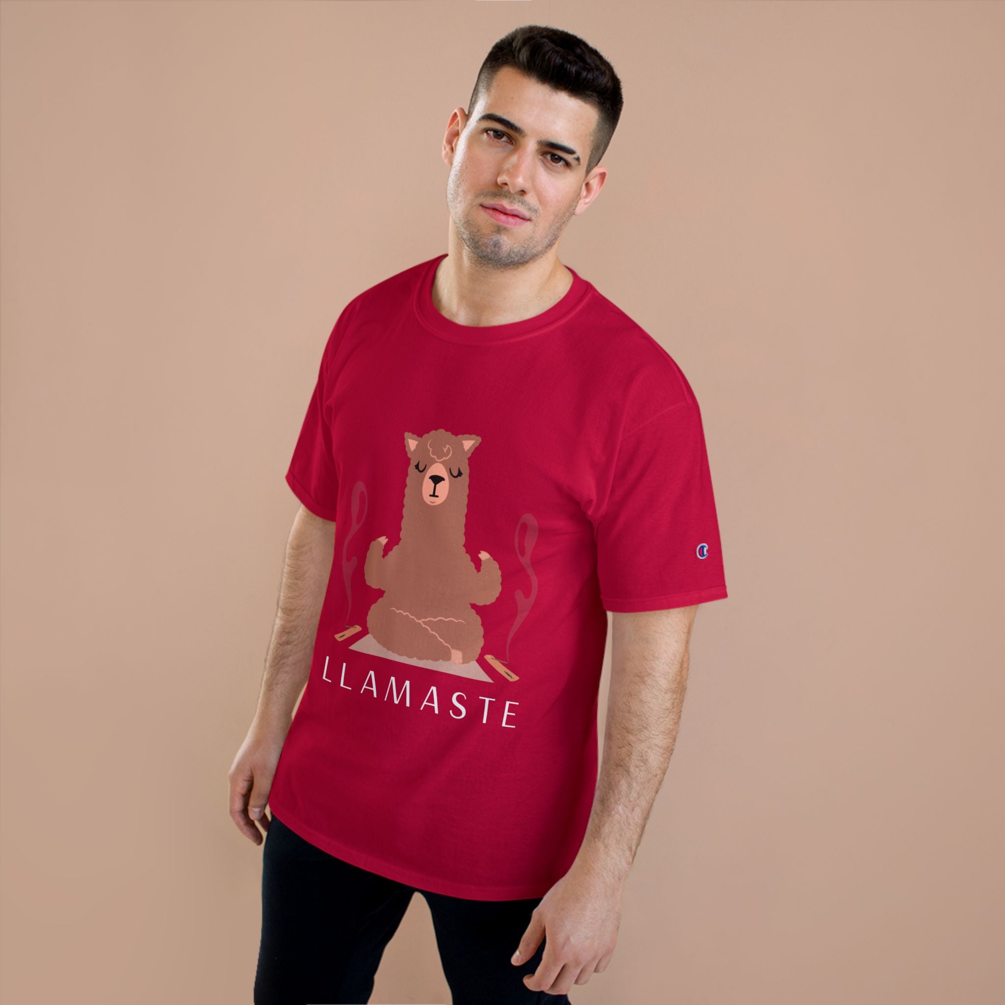 Llamaste Champion T-Shirt, Funny Yoga Tee,