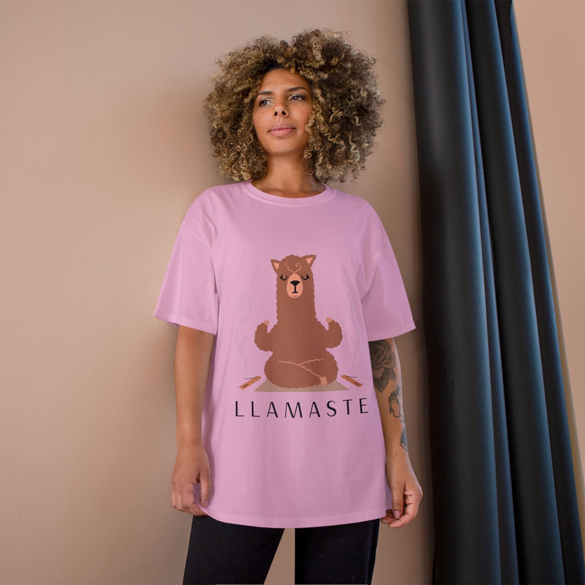Llamaste Champion T-Shirt, Funny Yoga Tee,